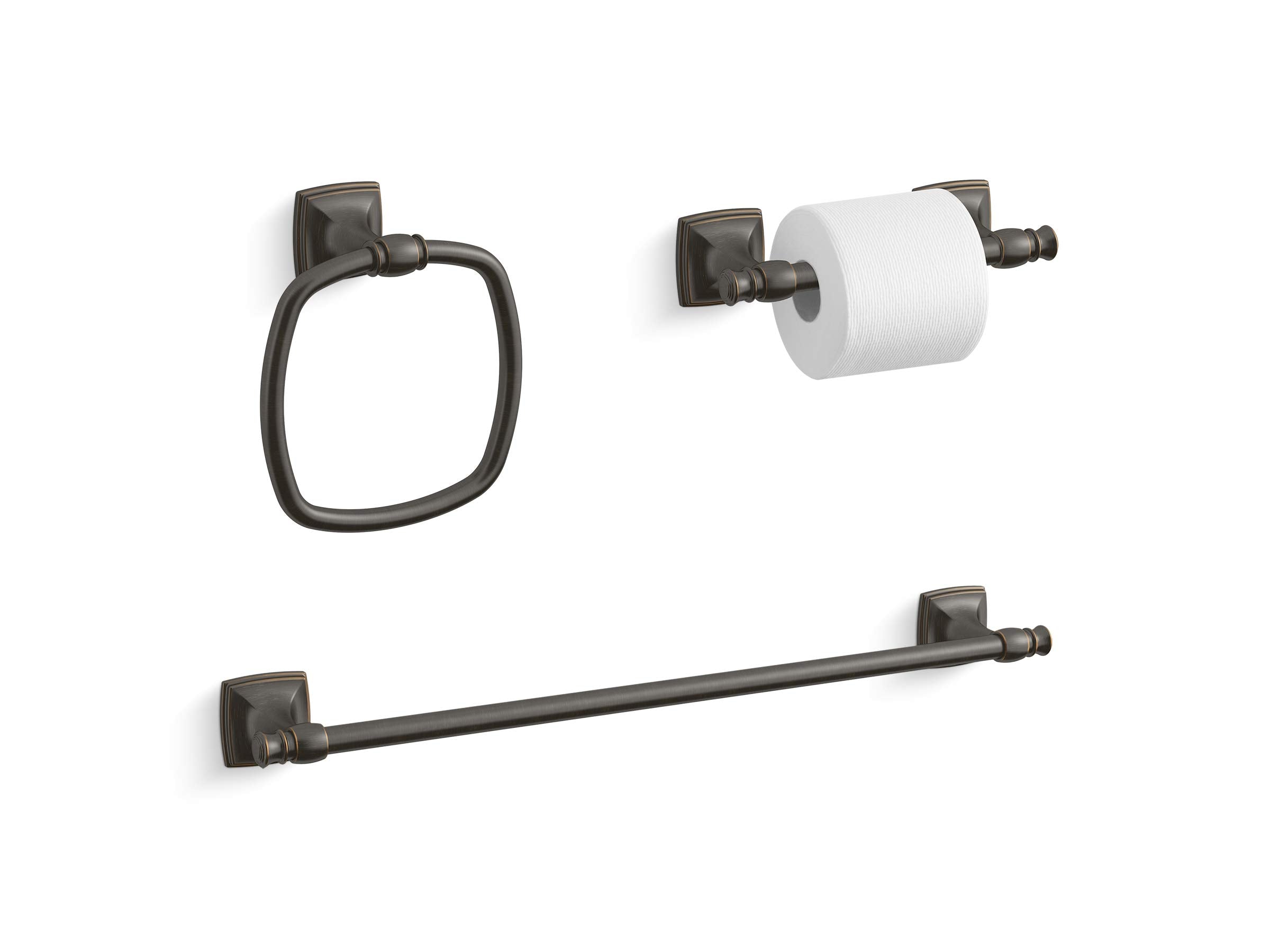 Grand Wall Mounted Spring Bar Toilet Paper Holder