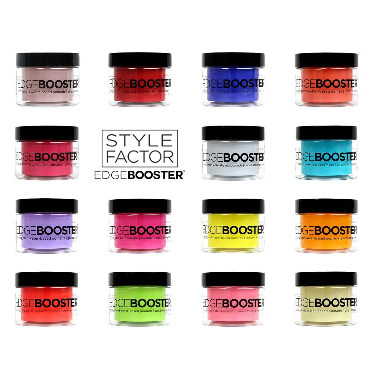 (2Pack) Style Factor Edge Booster Strong Hold Water-Based Pomade 338Oz (Citrus)