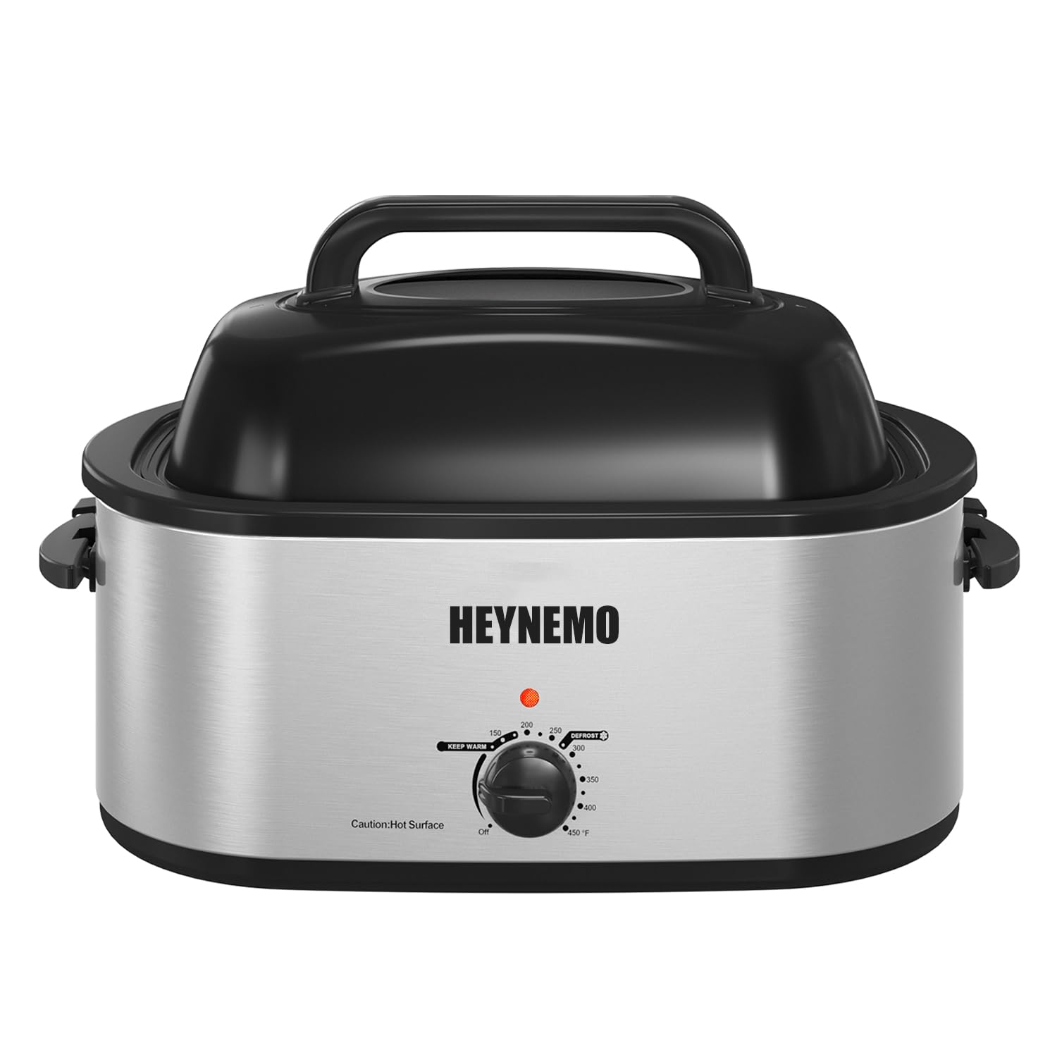 Roaster Oven, Turkey Roaster Oven Buffet with Self-Basting Lid, 22Qt Electric Roaster Oven, Removable Pan, Cool-Touch Handles, 1