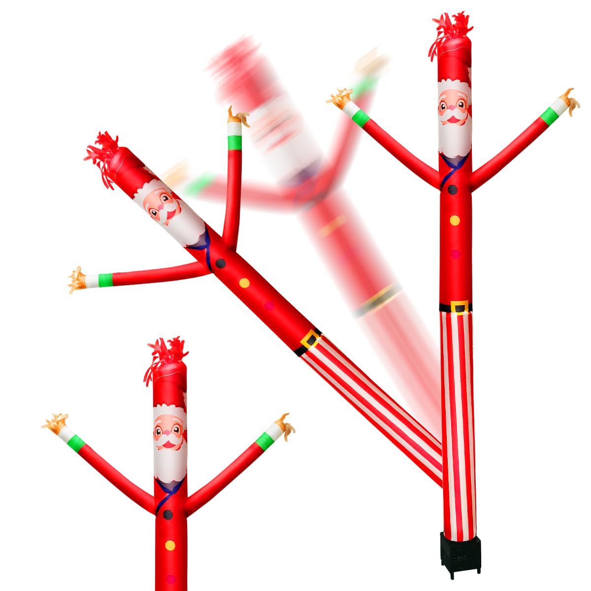 8FT Inflatable Air Waving Tube Dancer with Blower Set, Blow Up Inflate Santa Clause for Christmas Decorations (Santa Claus)