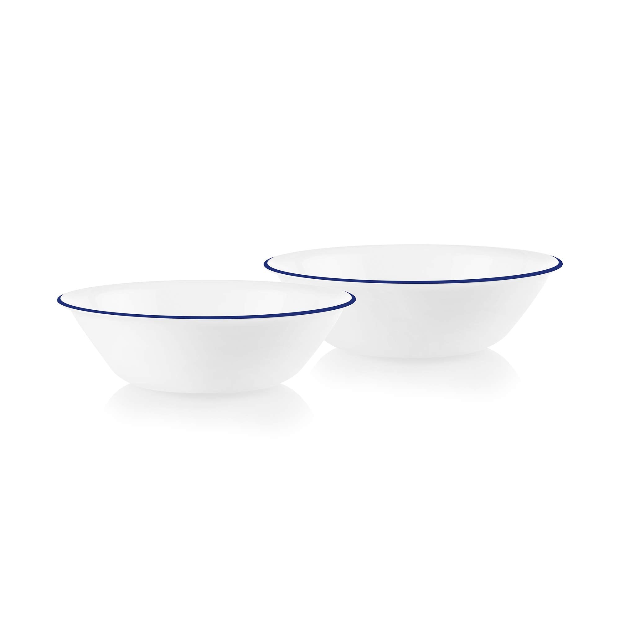 Corelle Style Chip Resistant 1Qt (0.95L) Rimmed Bowl Blue 2-Pack