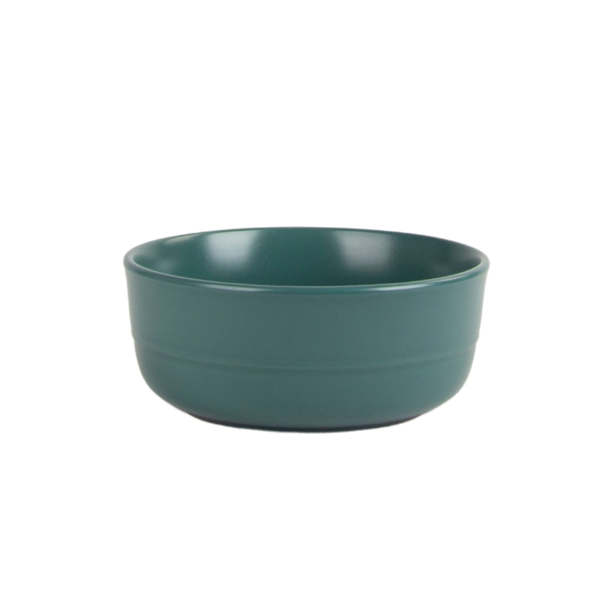 Double Line 6.25''/24 Oz Cereal Bowl, Set Of 6, Emerald Green