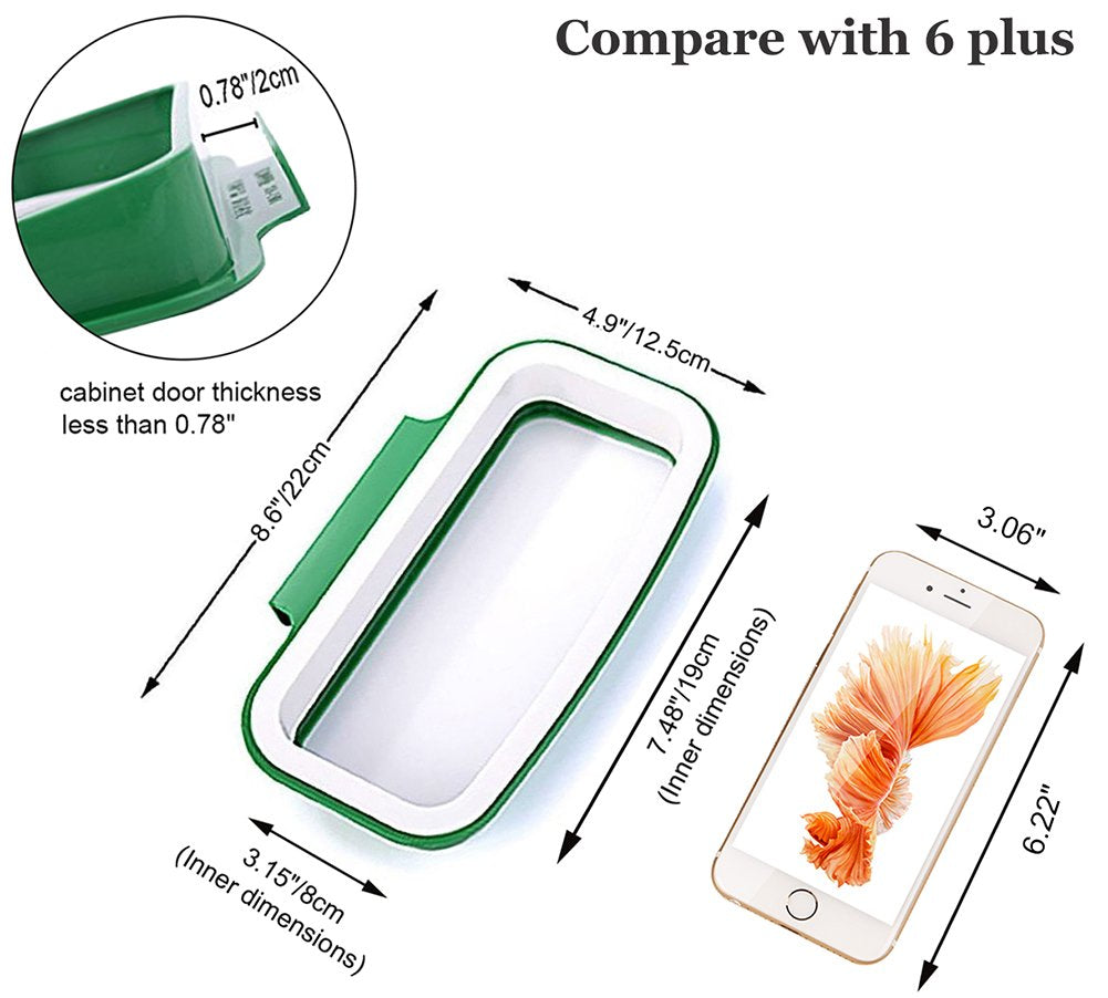 Lunies Over The Cabinet Plastic Trash Bag Holder For Kitchen, Under Sink Trash Can, Grocery Bag Holder For Rv,Bathroom, Dorm Roo