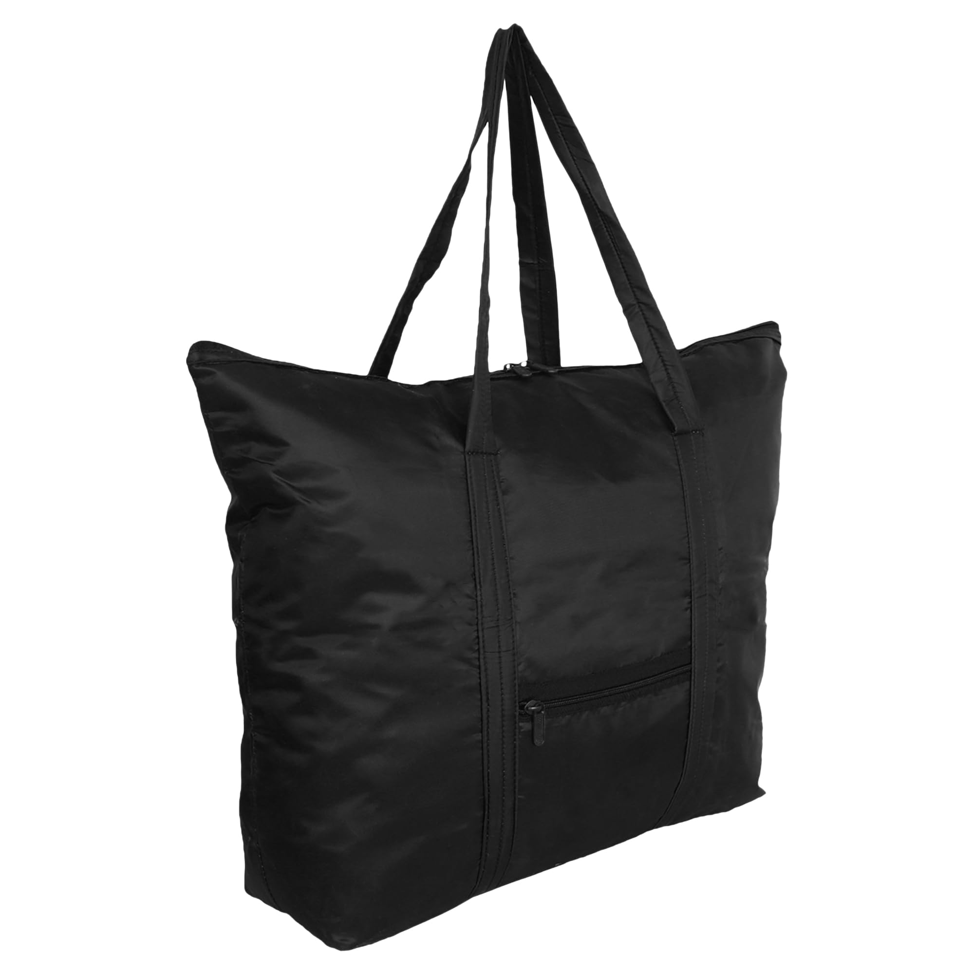 Kuber Industries Foldable Clothes Storage Bag With Handle  Black