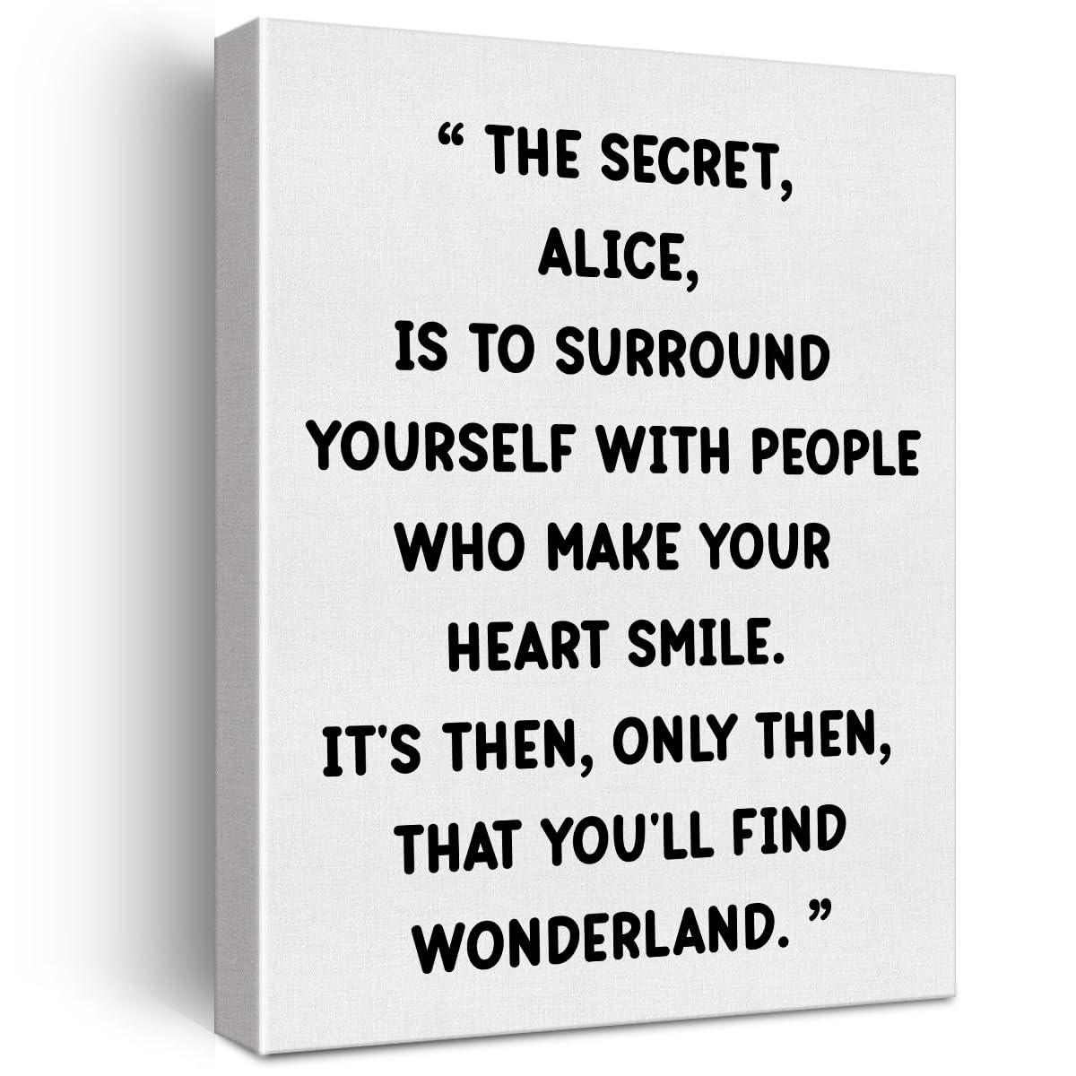 Zauly Canvas Art Print Alice In Wonderland Quote 12X15 Framed Ready To Hang Home Office Living Room Decor