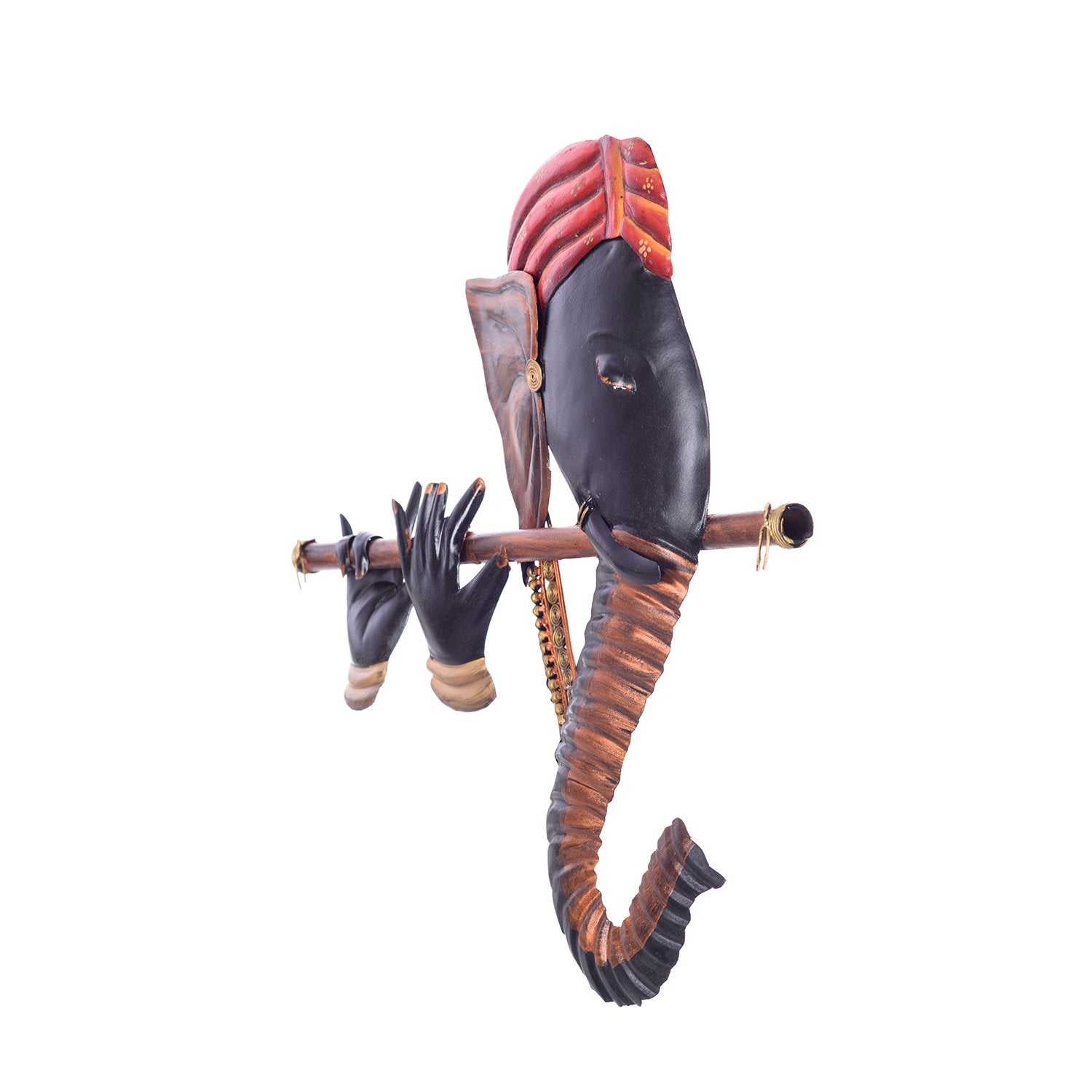 Ecraftindia Wrought Iron Bansuri Ganesha Wall Hanging