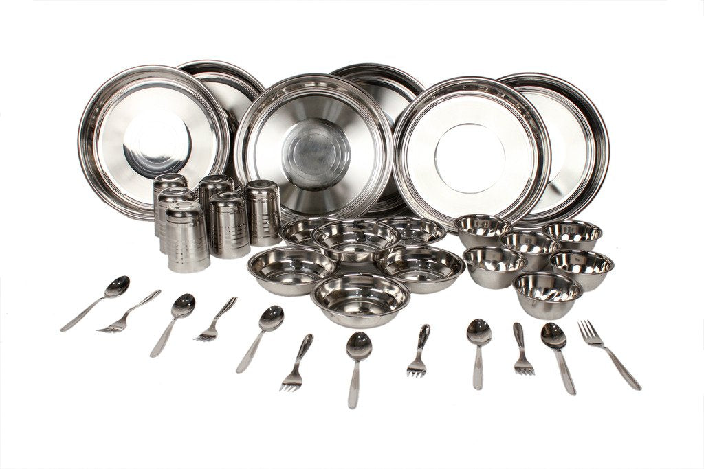 Royal Sapphire Dinner Set 36 Pieces Good Quality & Perfect Size (Glass, Curry Bowl, Desert Bowl, Spoon, Fork And Full Plate)