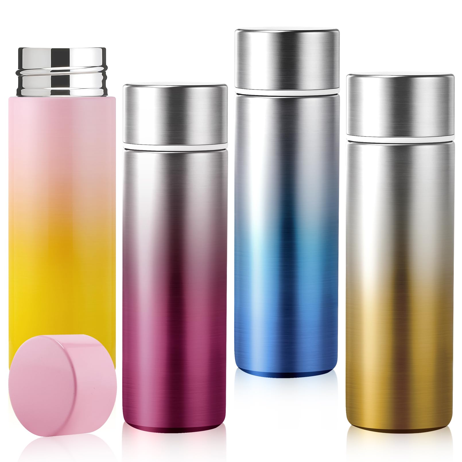IJRPLM 4 Pack Mini Water Bottles, 4.4 Oz, Insulated Stainless Steel Bottle