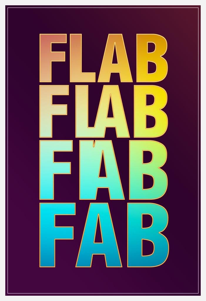 Flab To Fab Colorful Art Print Laminated Dry Erase Sign Poster 12X18