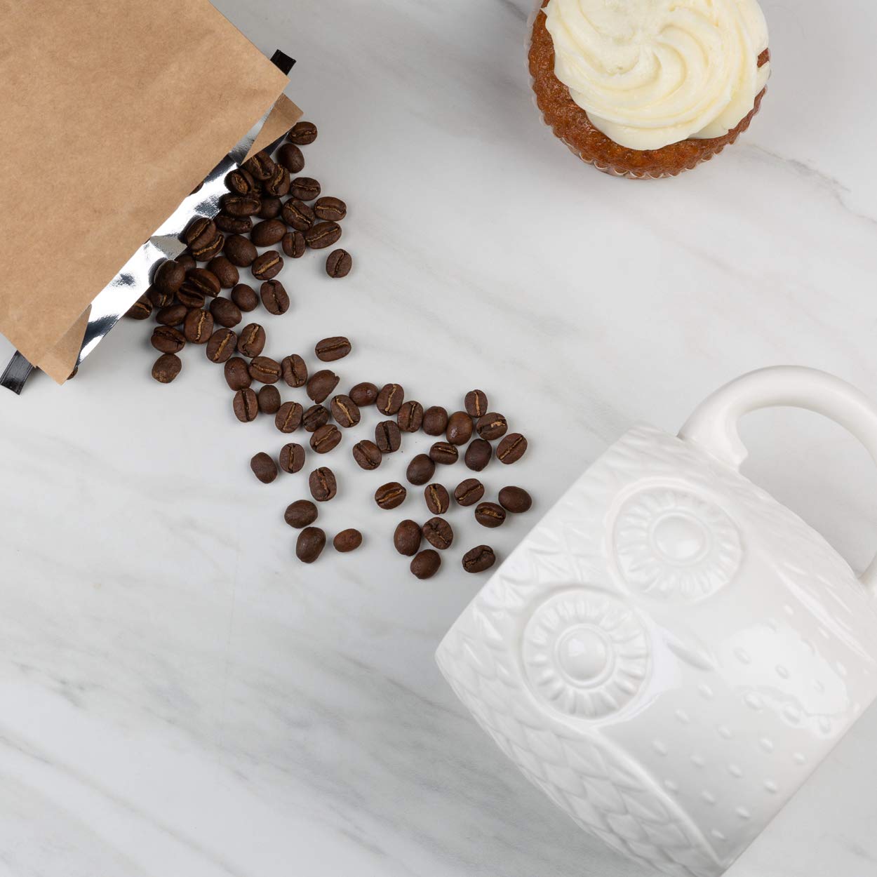 Oversized Embossed Owl Coffee or Tea Mug, 20 oz