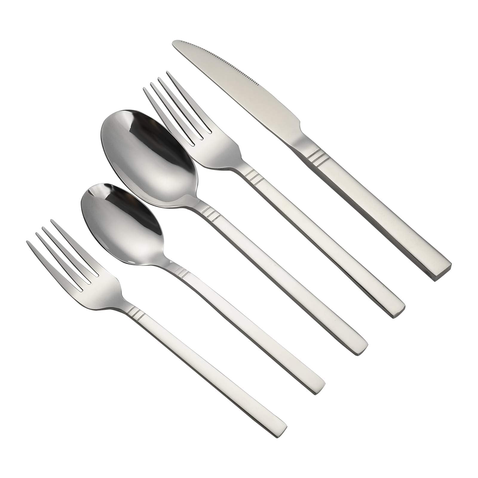 Morcte 80-Piece Stainless Steel Flatware, Service For 16