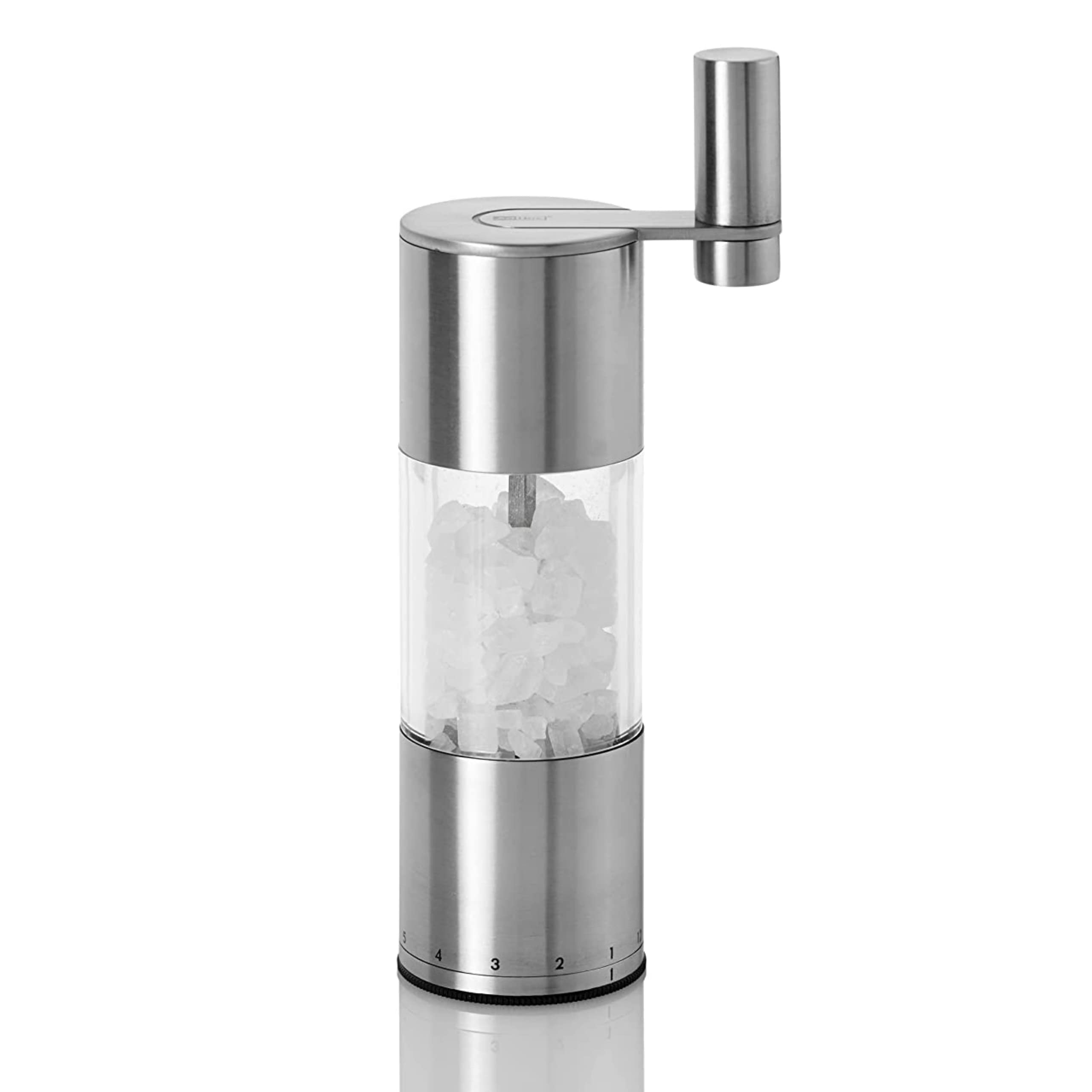 Adhoc Select Salt Or Pepper Grinder - Manual Salt & Pepper Mill With A Gear Crank System - Adjustable Grind Level From Fine To C