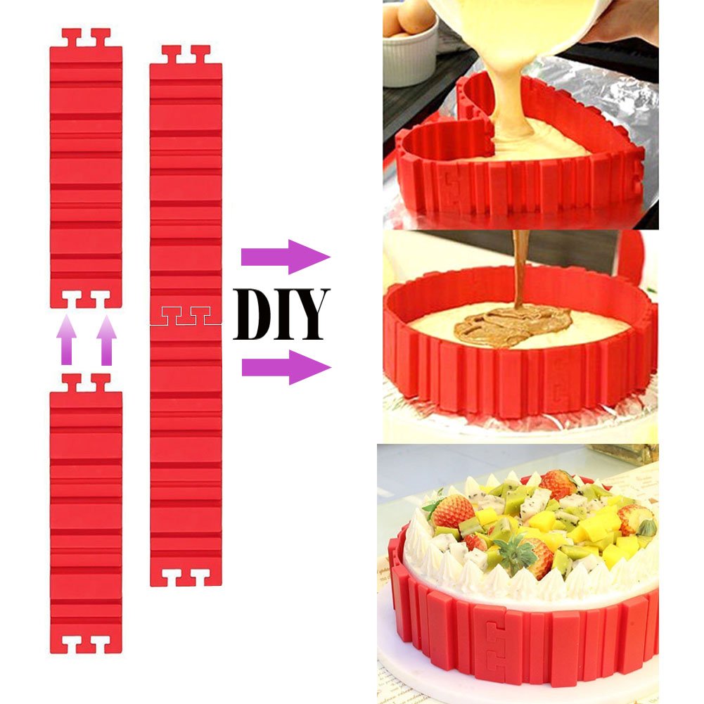 Woohome 13 Pcs Silicone Mold Magic Snake And Cake Decorating Tips Combo For Design Your Cakes Any Shape, Muffin Cups - Diy Bakin