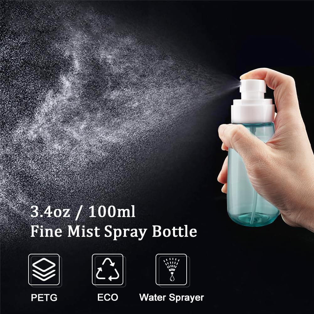 Cosywell Spray Bottle For Hair Tsa Approved 3.4Oz 100Ml 3 Pack Leak Proof Travel Spray Bottle Empty Refillable Small Spray Bottl