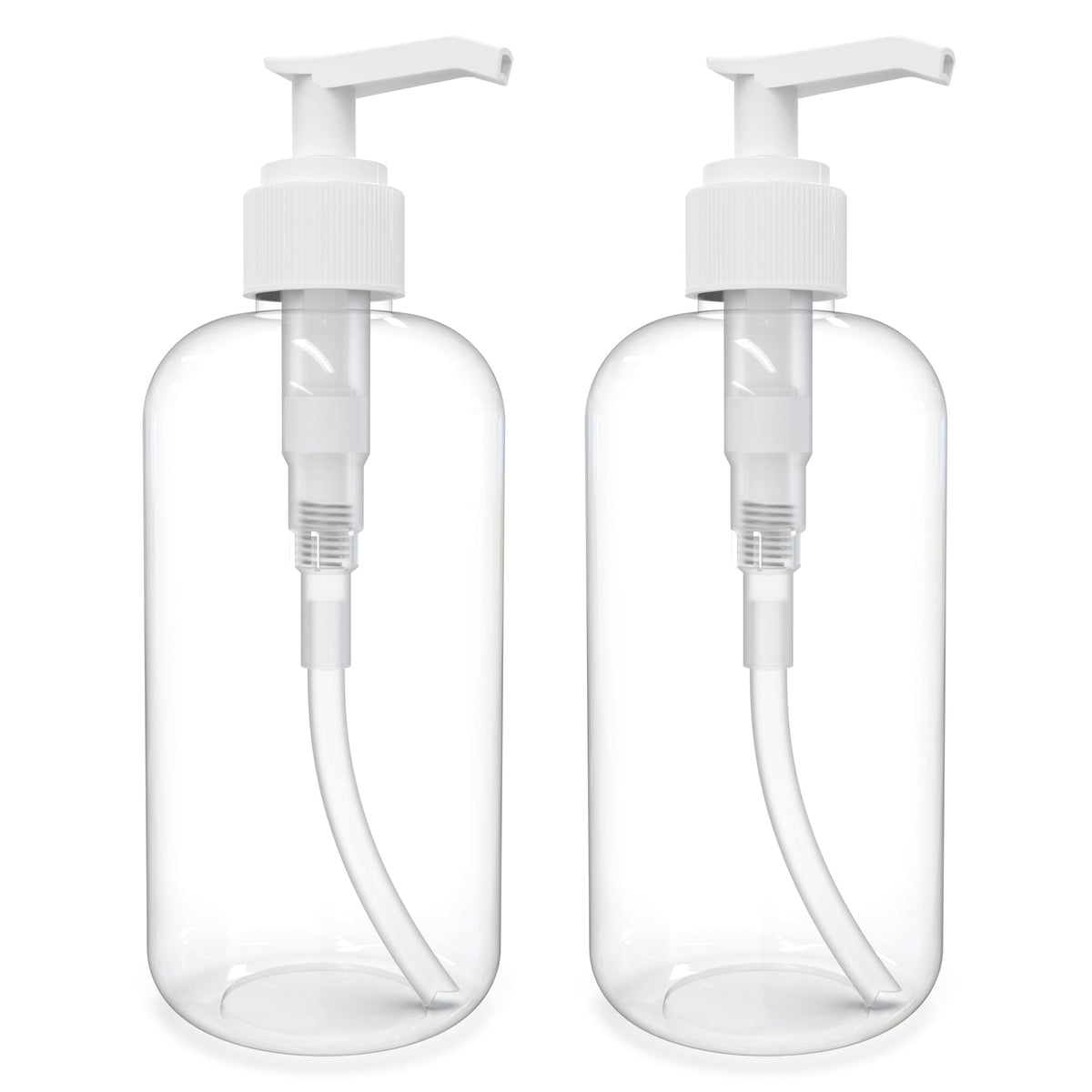 Brightfrom Plastic Bottles With Pump Dispenser, 8 Oz Empty, Bpa Free Refillable Containers For Body Wash, Moisturizer, Face Crea