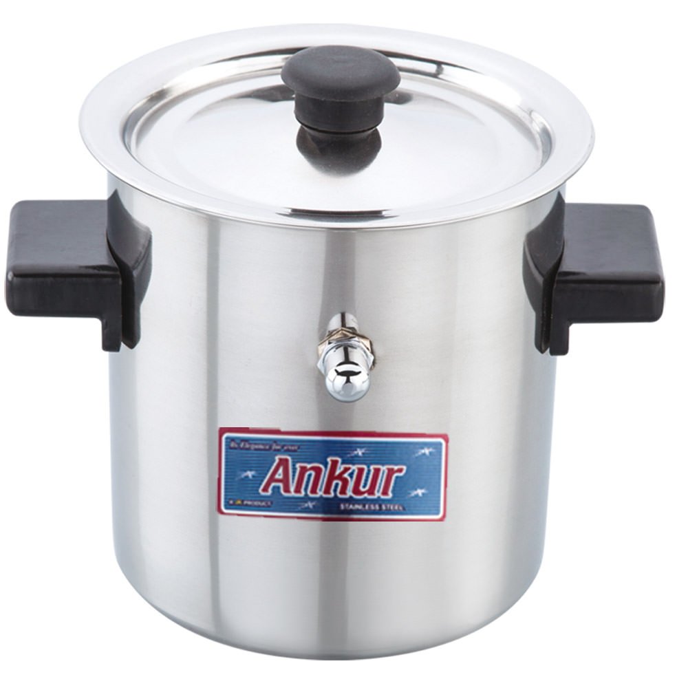Ankur Safe Warmer Stainless Steel Cookware Silver Finish Look Heat Insulated Water Boiler, 2 L