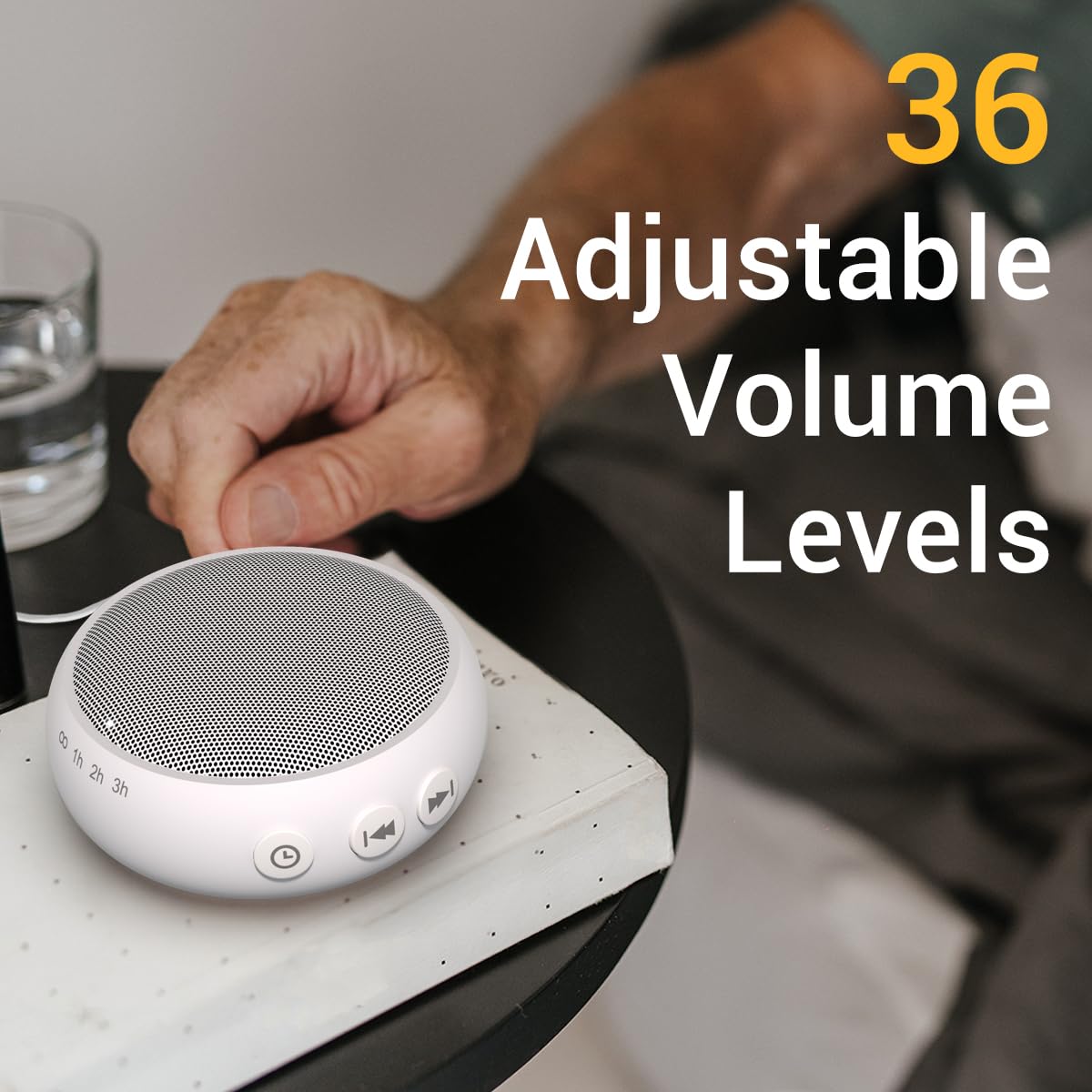 Soundme Mini Sleep Sound Machine 30 Soothing Natural Sounds With 36 Volume Control Pink Brown Noise Machine Compact Size Travel