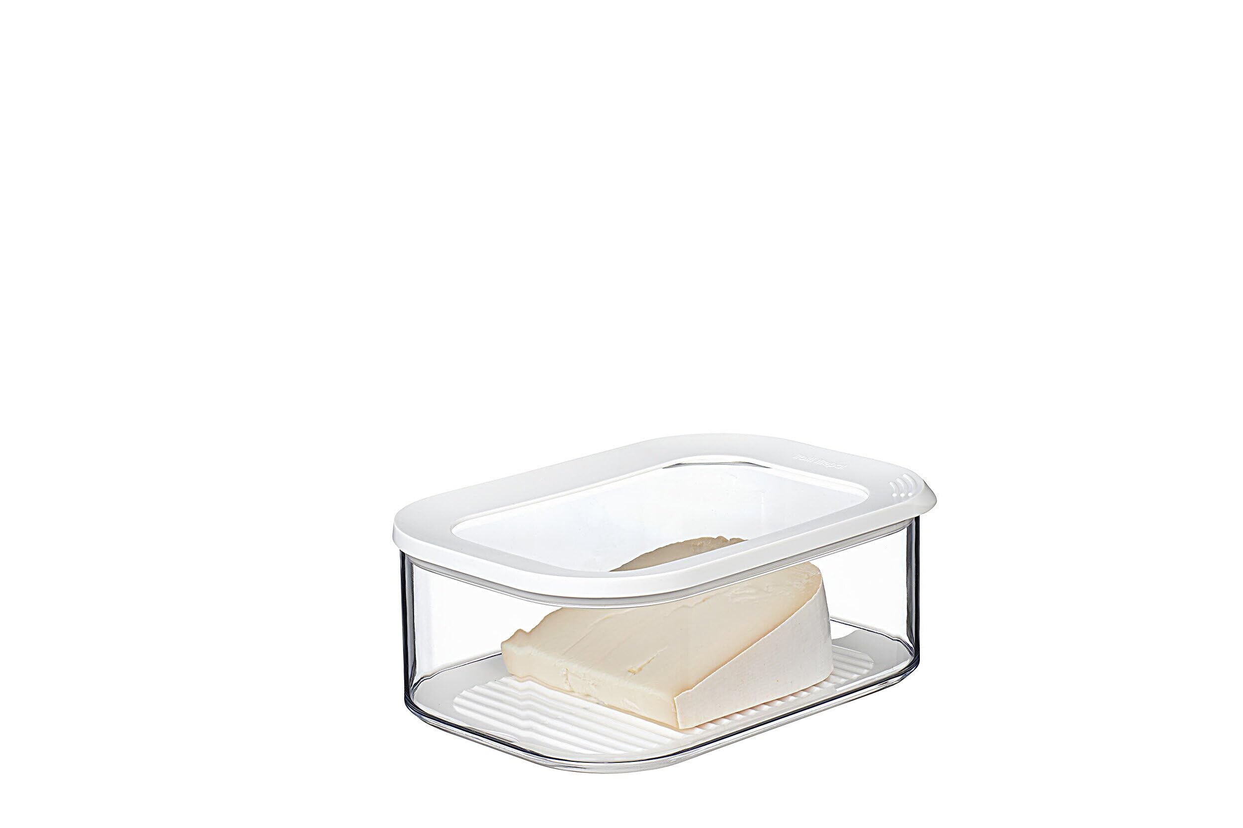 Mepal  MODULA Cheese Box for Cheddar or Mozzarella with Transparent Lid  Airtight  Portable  BPA Free  Holds 68 oz  1 Count