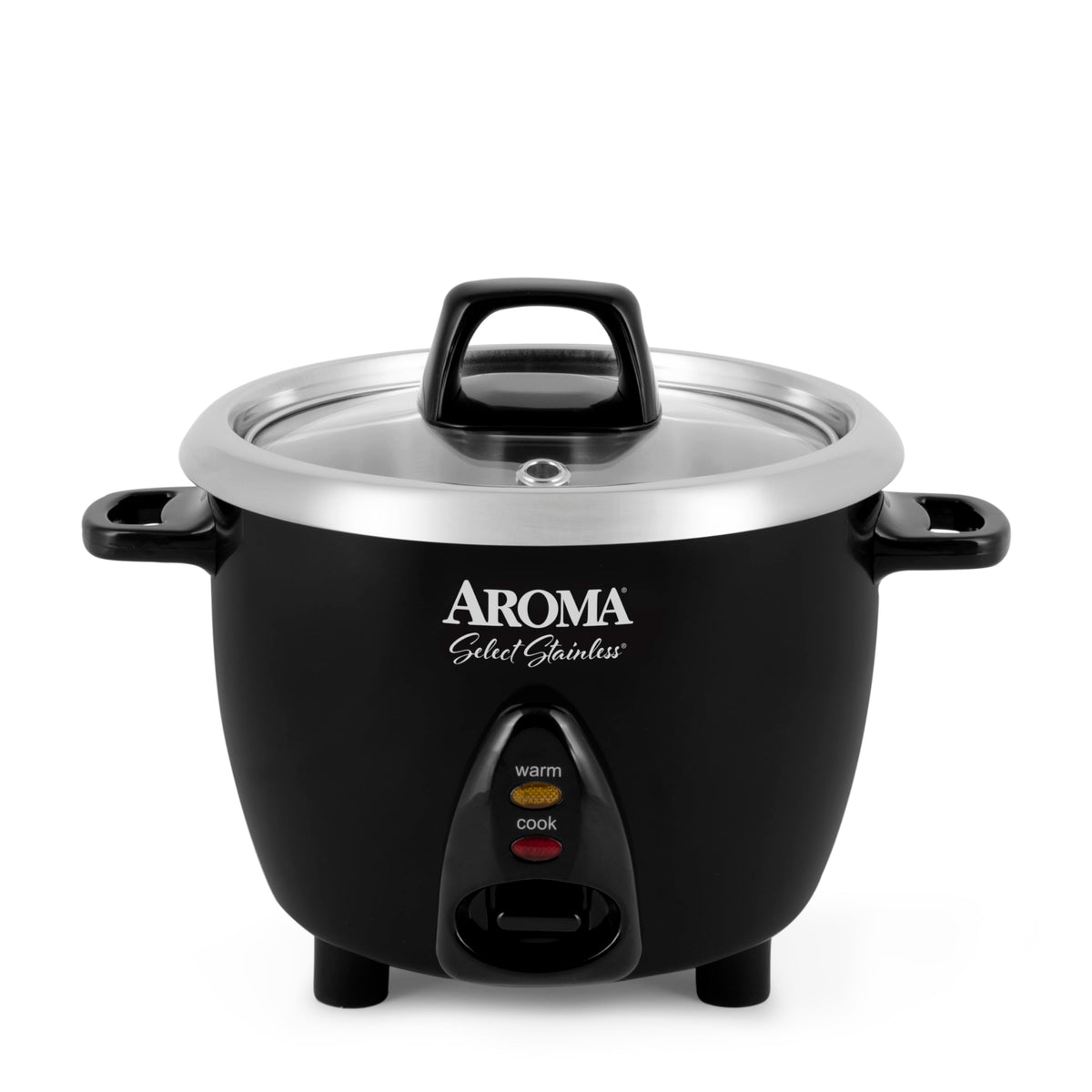 Aroma Housewares Select Stainless Rice Cooker & Warmer With Uncoated Inner Pot, 3-Cup(Uncooked)/6-Cup(Cooked)/ 1.2Qt, Arc-753Sgb
