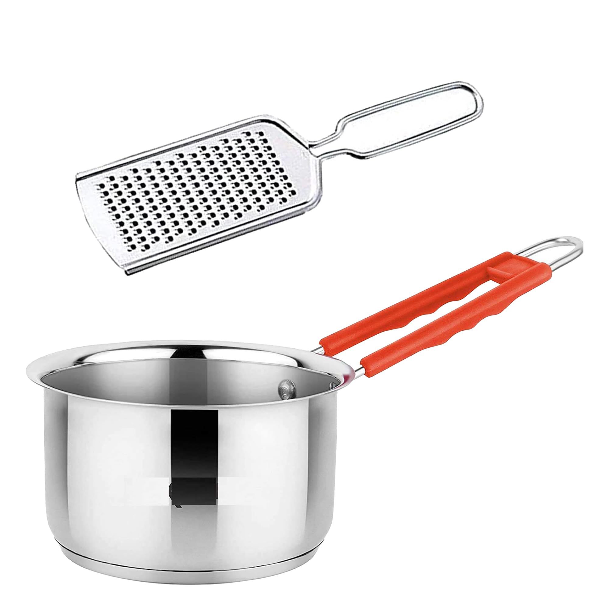 Ideal Prime Heavy Duty Stainless Steel Saucepan Induction Bottom With Cheese Grater Combo Steel Milk Pan Tea Pan Taplei Patila K