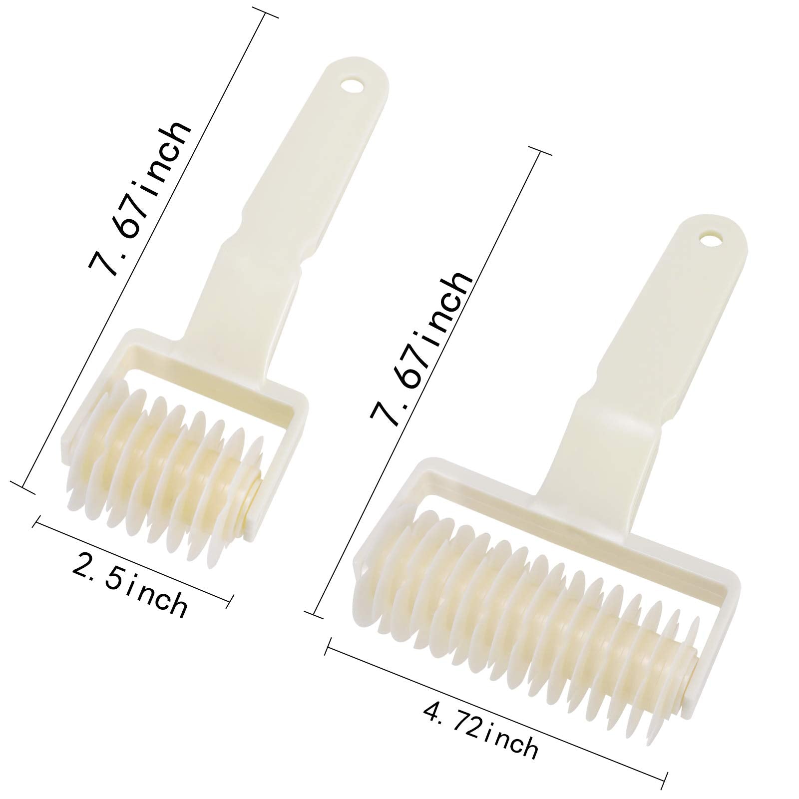 Lamoutor 2Pcs Lattice Roller Cutter Pastry Cutter Roller Diy Baking Tool For Dought Cookie Pie Pizza Bread Pastry