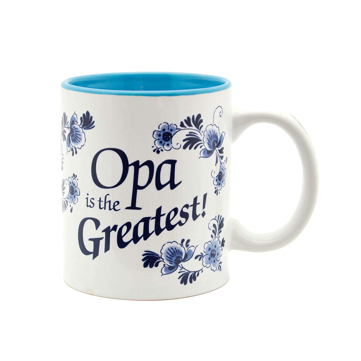 Essence of Europe Gifts 12 oz | Opa is the Greatest Blue Ceramic Coffee Mug Gift For German or Dutch Grandpa by E.H.G