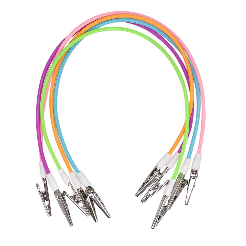 Mibiciri Dental Silicon Bib Clips,Colorful Sterilizable Bib Clips Napkin Holder Chain (10 Pcs)