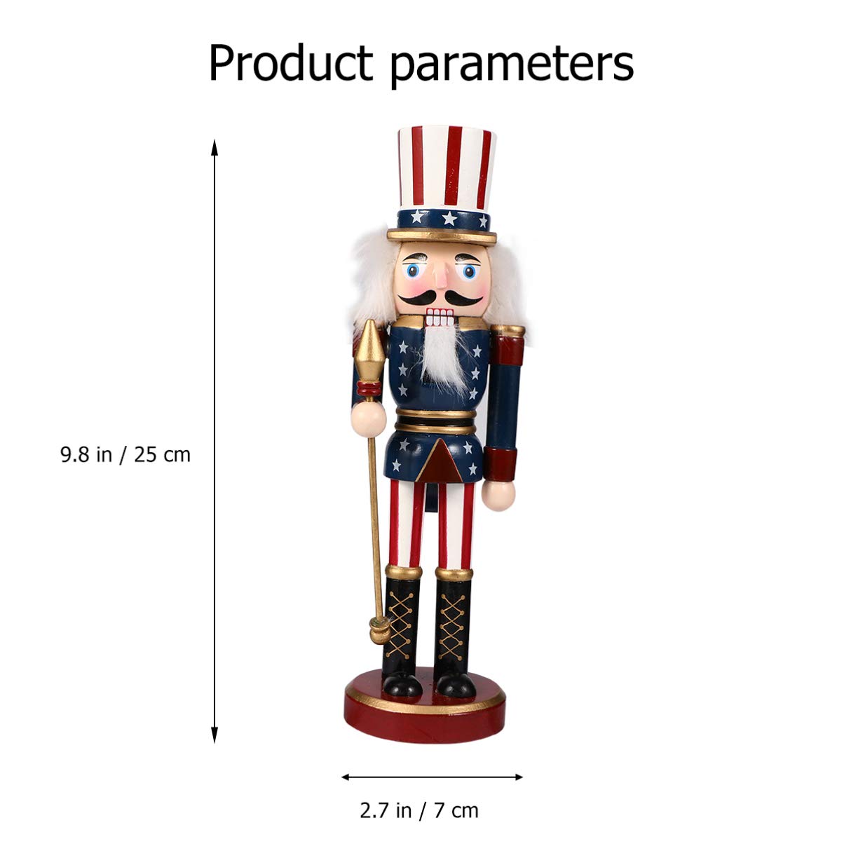 Nutcracker Puppet Wooden Christmas Nutcracker Figures American Cane Christmas Wooden Decorations Ornaments Puppet Toy