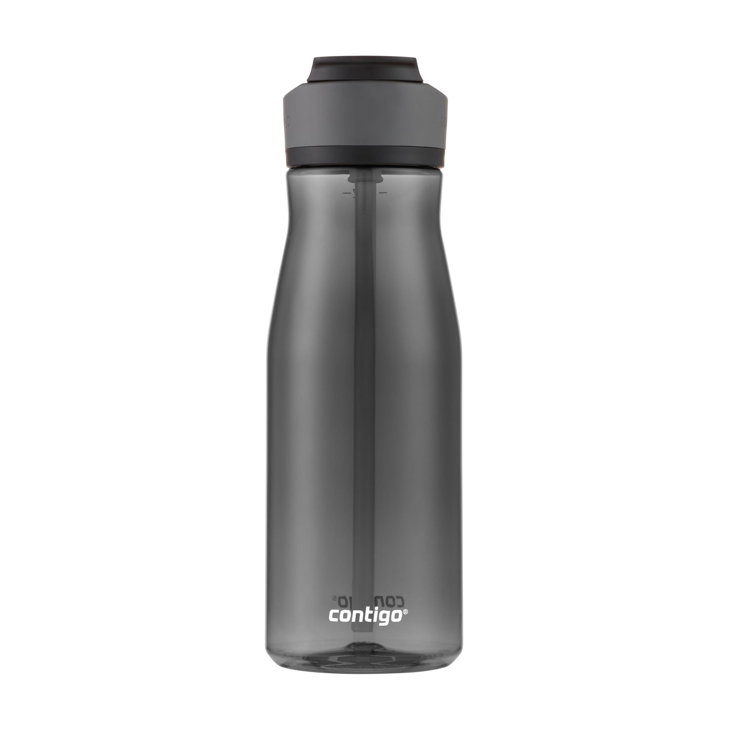 Contigo Ashland 2.0 Water Bottle with Straw and LeakProof Locking Lid, BPAFree Plastic, Dishwasher Safe, Licorice, 40 oz (1.18