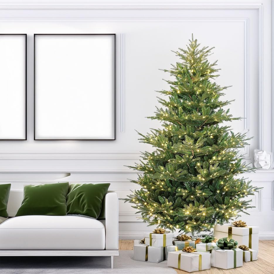 6 Ft Pre-lit Rocky Mountain Fir Wide Artificial Christmas Tree (6ft Pre-lit)