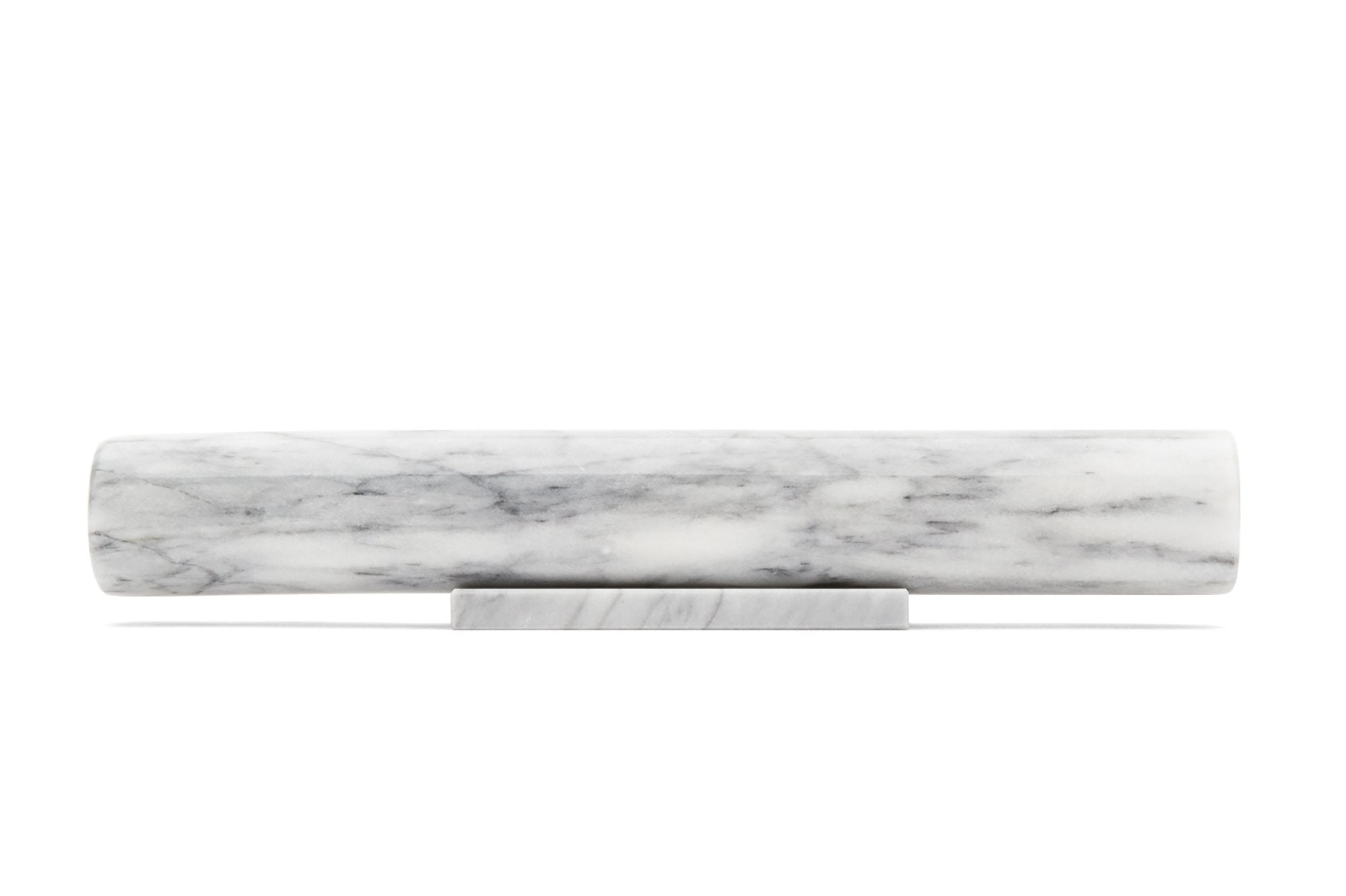 Fox Run French Marble Rolling Pin With Base, White, 3 X 12 X 3 Inches