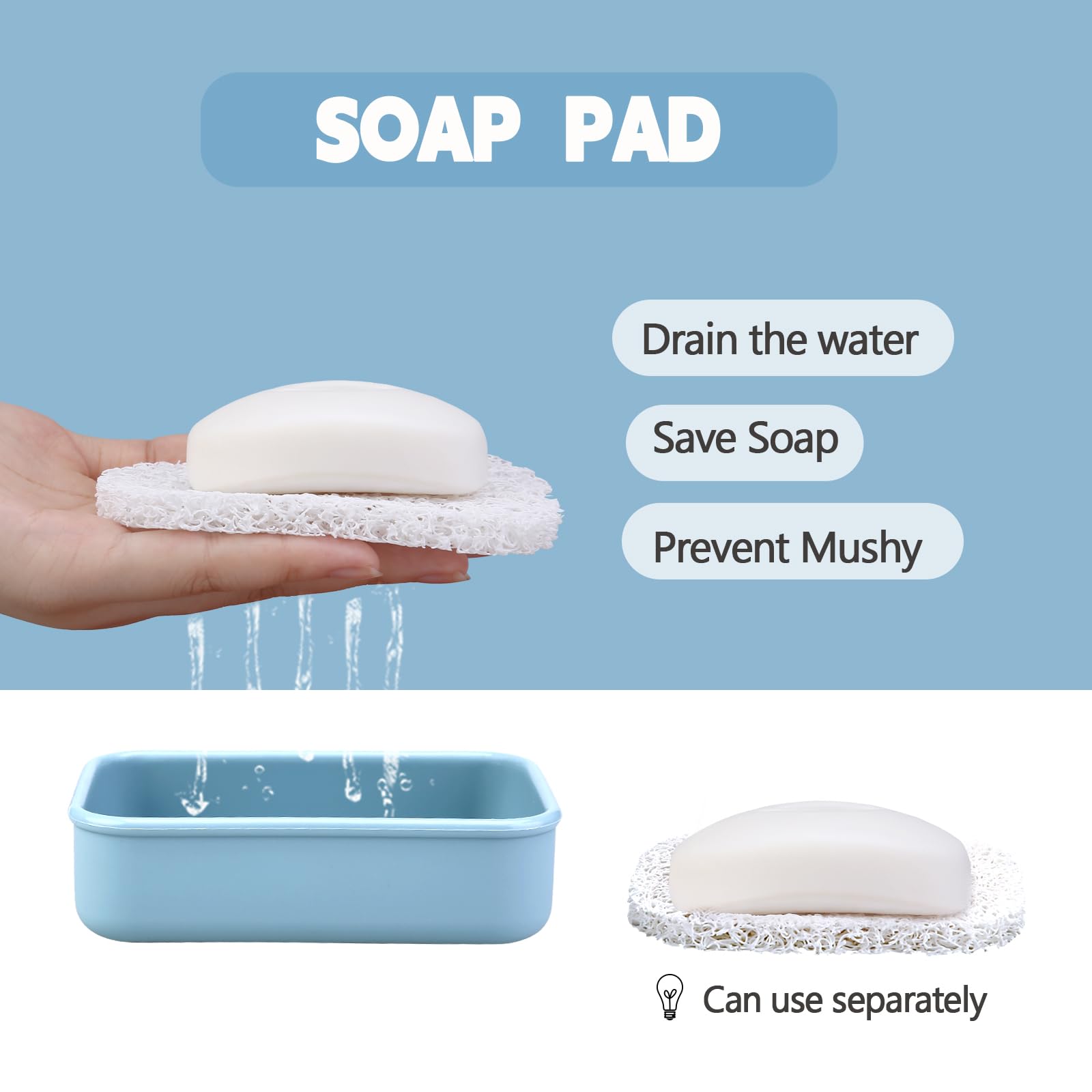 Travel Soap Case, Silicone Travel Soap Container, Leakproof Soap Holder With Lid, Shatterproof Shampoo Bar Holder For Bathroom,