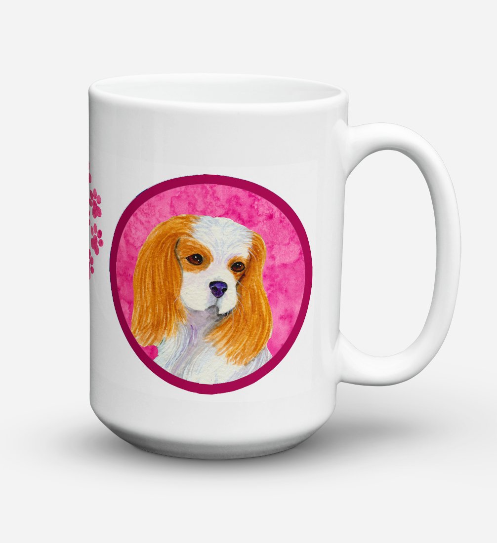 'Caroline's Treasures SS4803-PK-CM15 Cavalier Spaniel Microwavable Ceramic Coffee Mug, 15 oz, Multicolor''