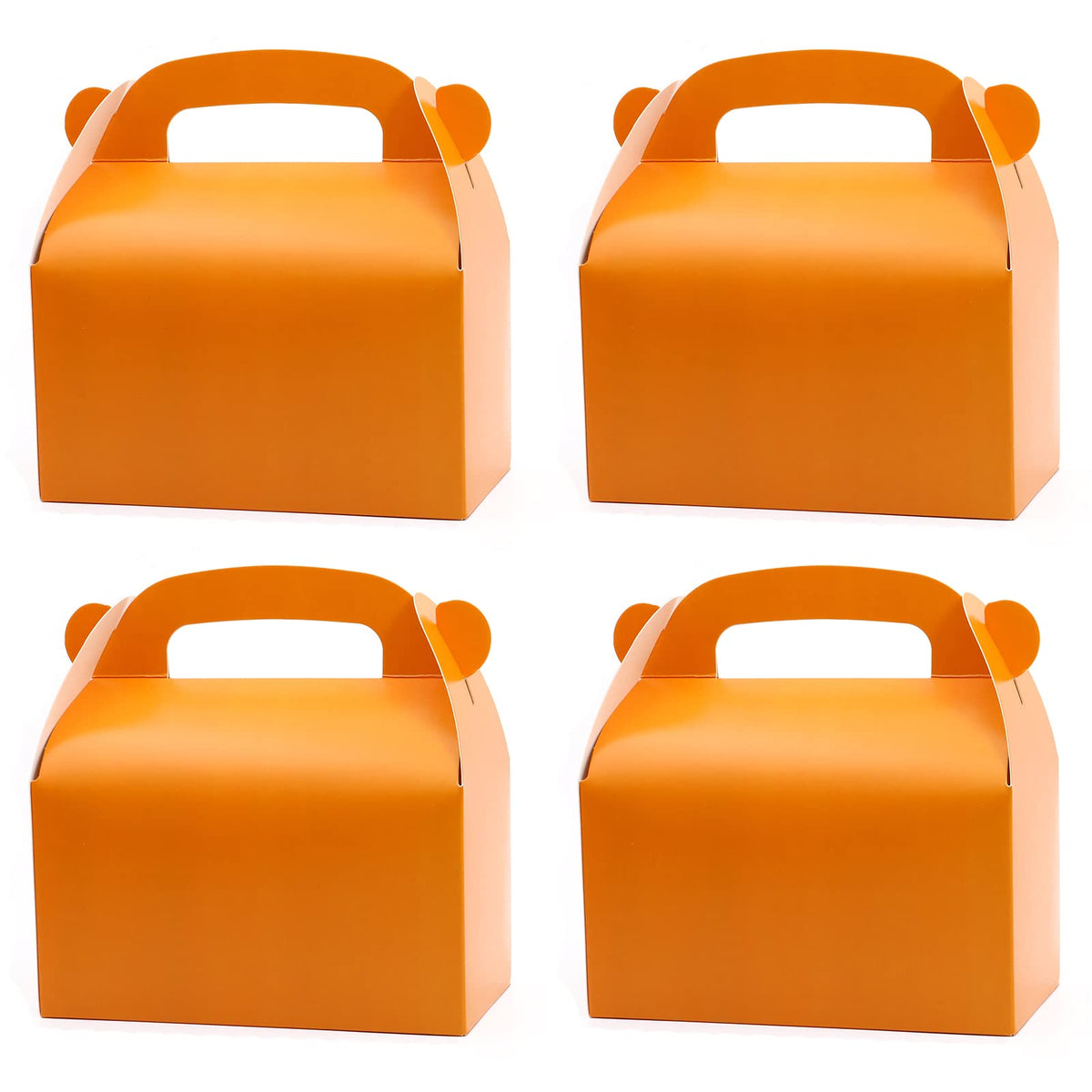 Oletx 30-Pack Orange Party Favor Treat Boxes, Goodie Boxes, Candy Box, Gable Paper Gift Boxes With Handles. Perfect For Orange C