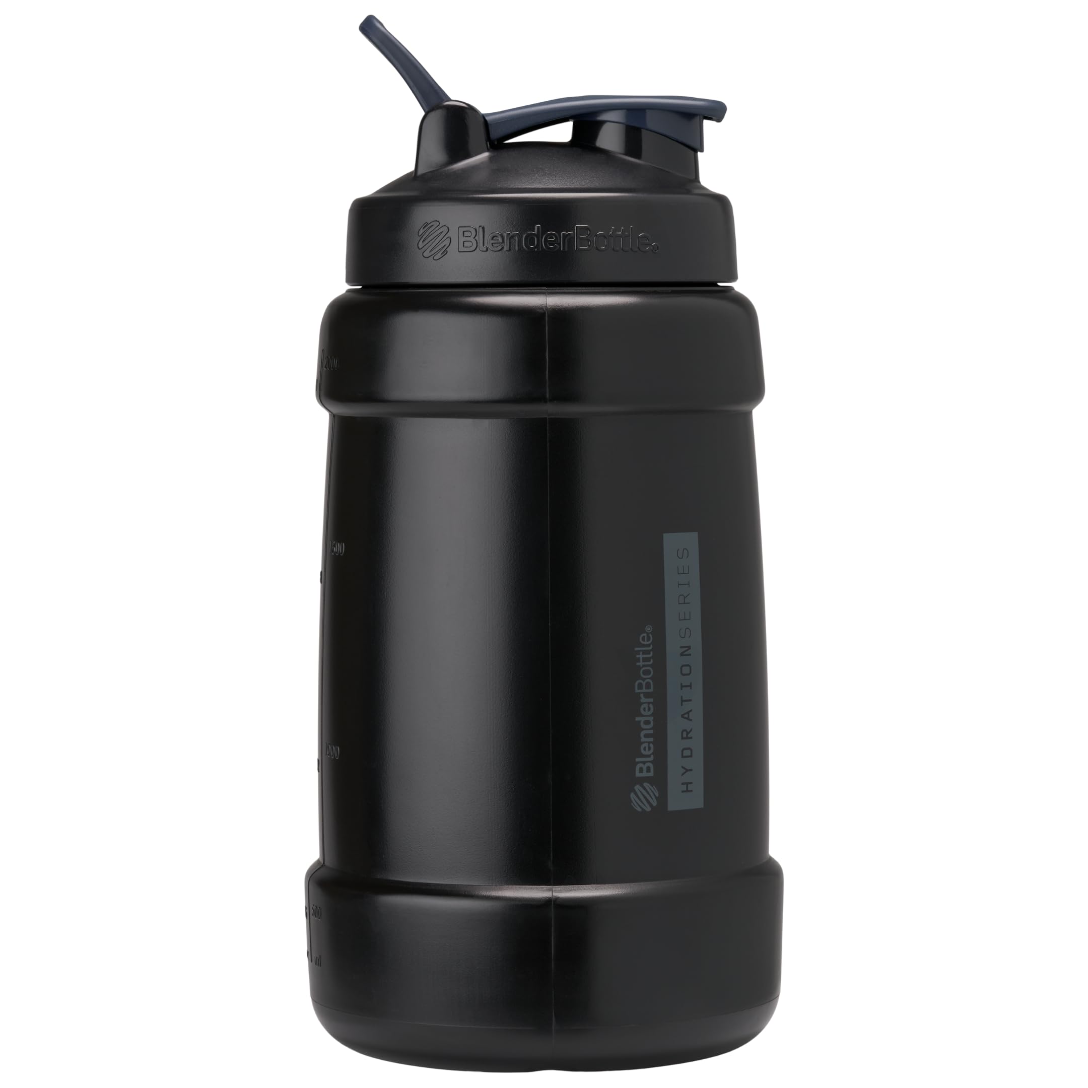 BlenderBottle Hydration Koda V1.5, Half Gallon Water Bottle, 74-Oz, Full-Color Black