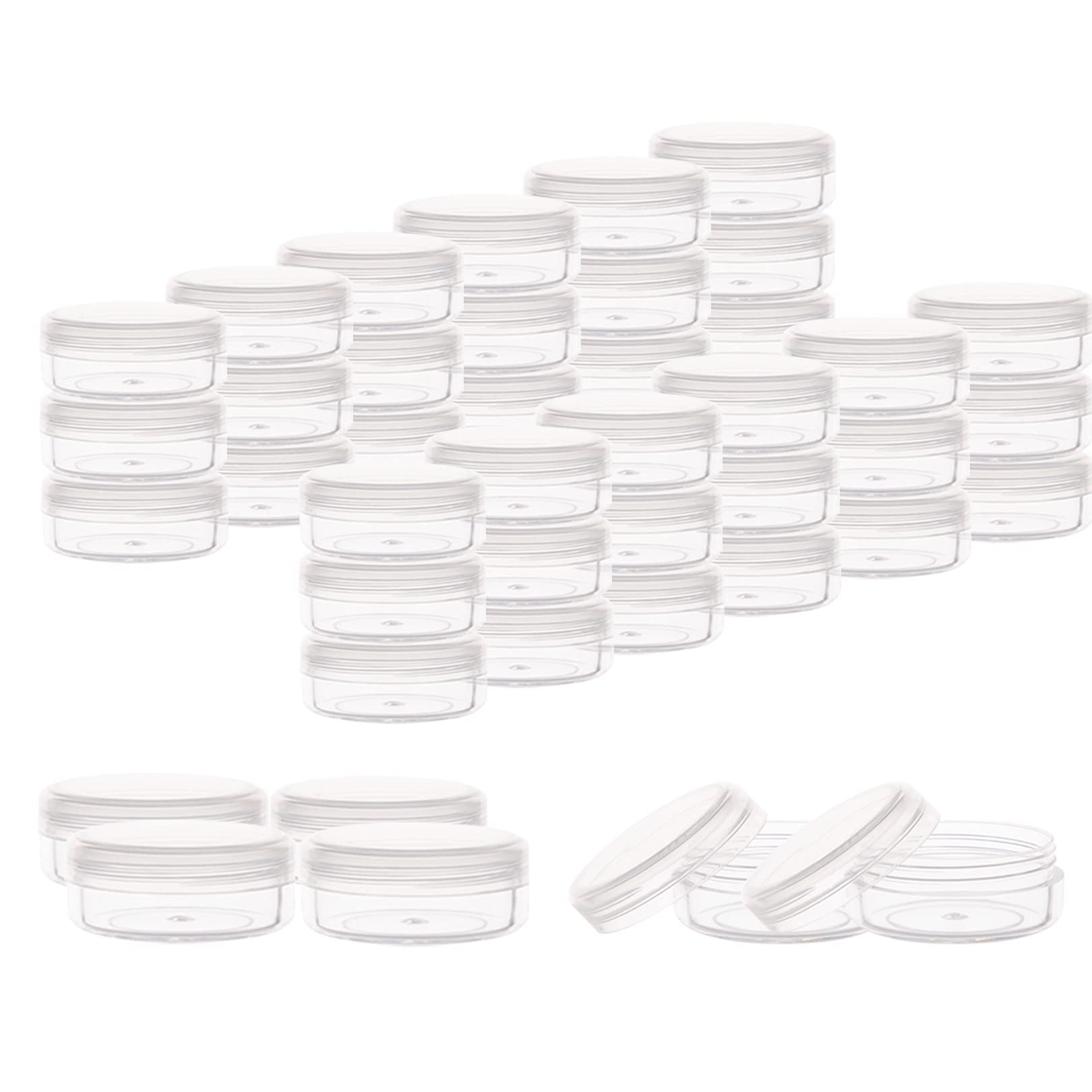 10 Gram Cosmetic Containers 40Pcs Sample Jars With Lids Plastic Makeup Sample Containers, Bpa Free Small Plastic Containers