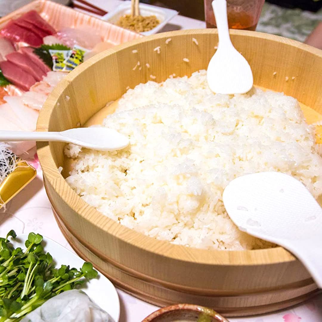 Tikusan Wooden Hangiri Sushi Rice Mixing Tub Pp Band Made In Japan Made Of Momi Fir Sushi Rice Bowl Sushi Oke (13'')