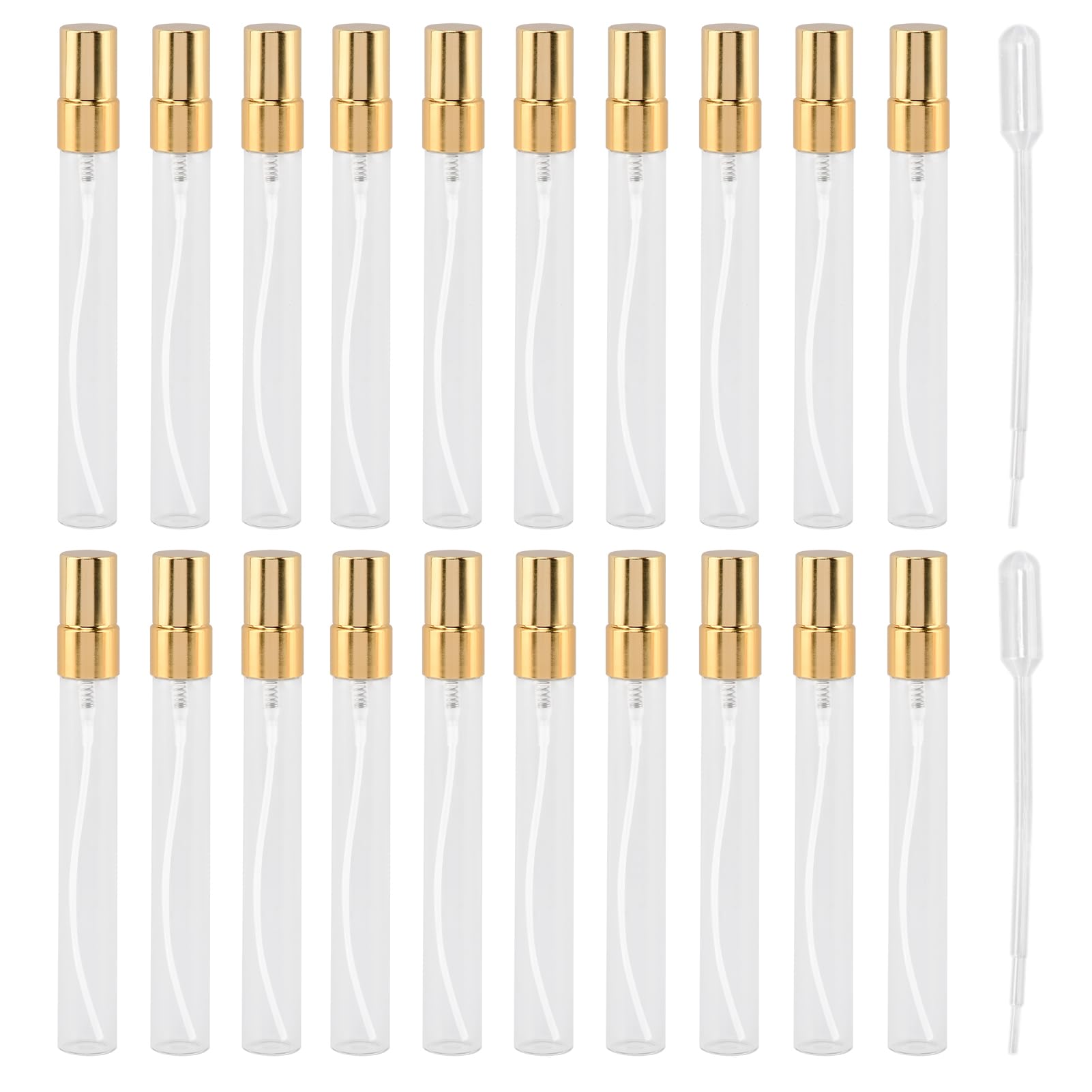 Prelineva 10 mL Travel Perfume Atomizer Bottles 20 Pack Refillable
