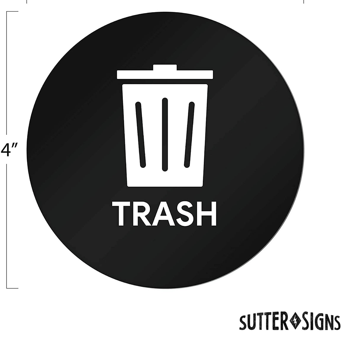 Sutter Signs 6pk Weatherproof Trash Compost Recycle Stickers - 4