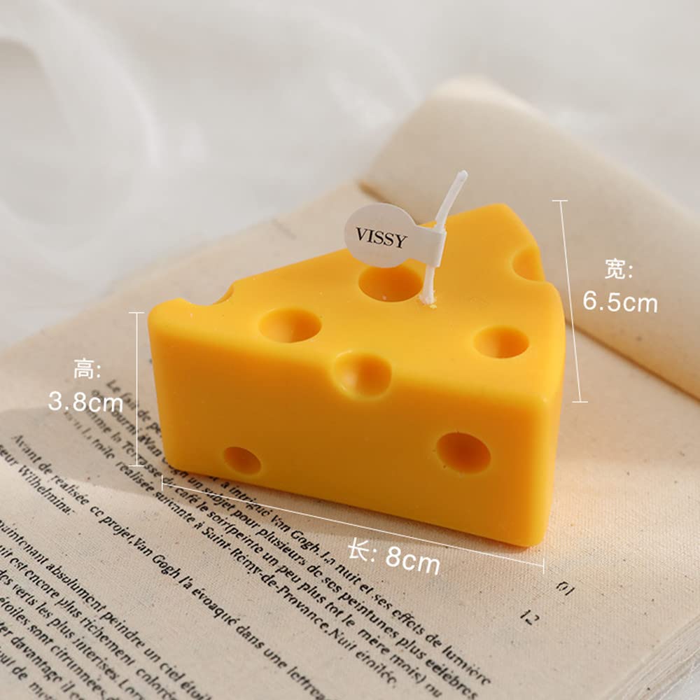 2PACK Cheese Shaped Scented Candle, Aroma Soy Wax Decorative Candlefor Photo Prop Birthday Wedding Holiday Party Gift,for Medita