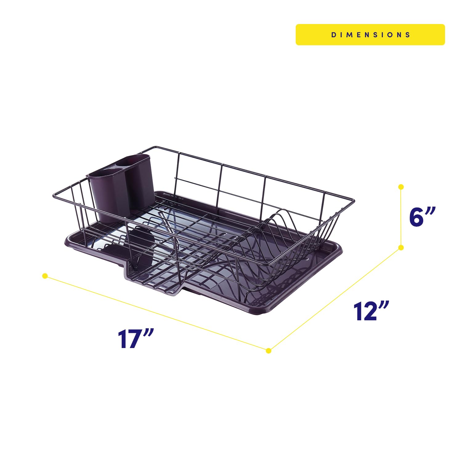 Space-Saving 3-Piece Dish Drainer Rack Set: Efficient Kitchen Organizer For Quick Drying And Storage - Includes Cutlery Holder A