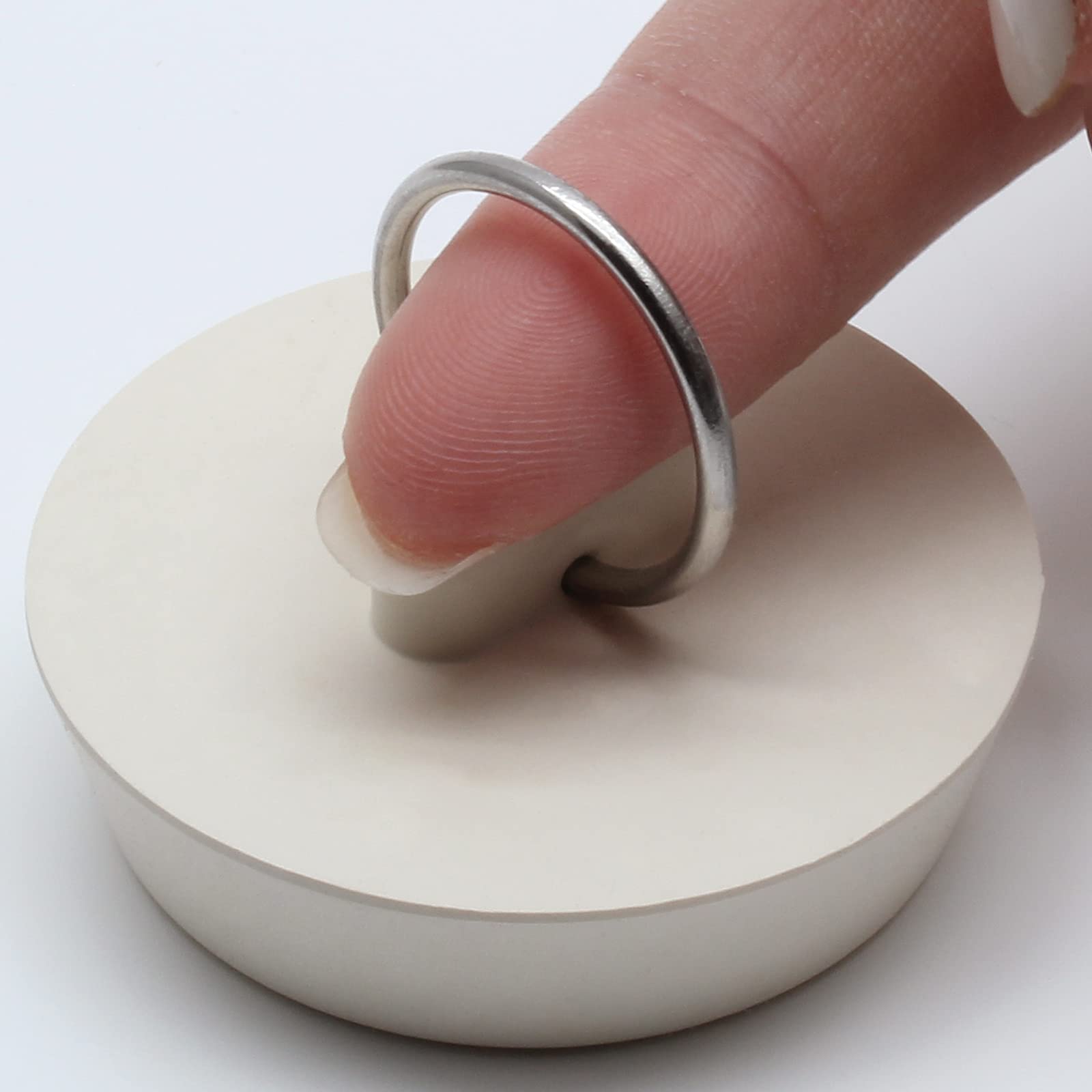 Bonsicoky 2Pcs Rubber Drain Stopper Fits 1-3/4 Inch To 1-7/8 Inch, Bathtub Drain Plug With Hanging Ring, Bathtub Stopper Plug Fo