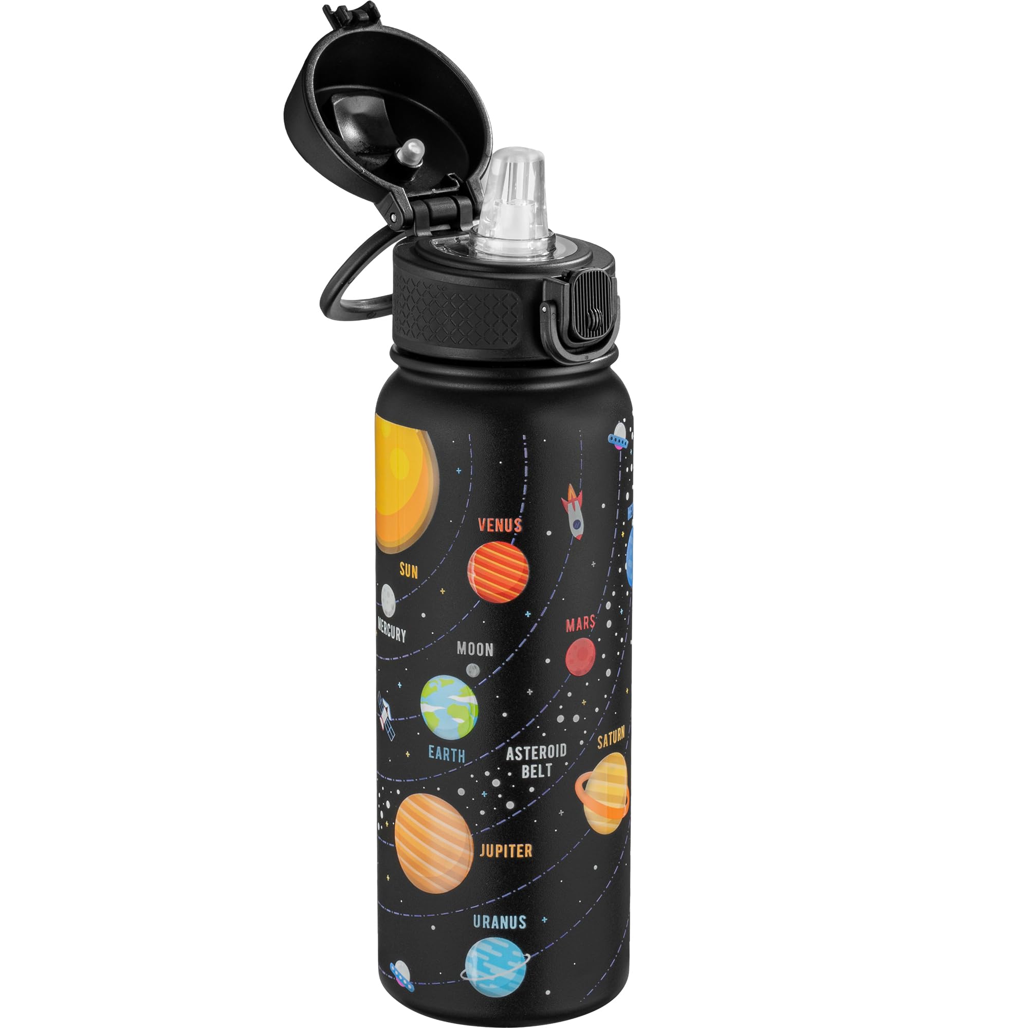 OLDLEY 20 Oz Insulated Stainless Steel Water Bottle For Kids, With Straws Leak-proof, Kids Water Bottles For School Boys Girls,S