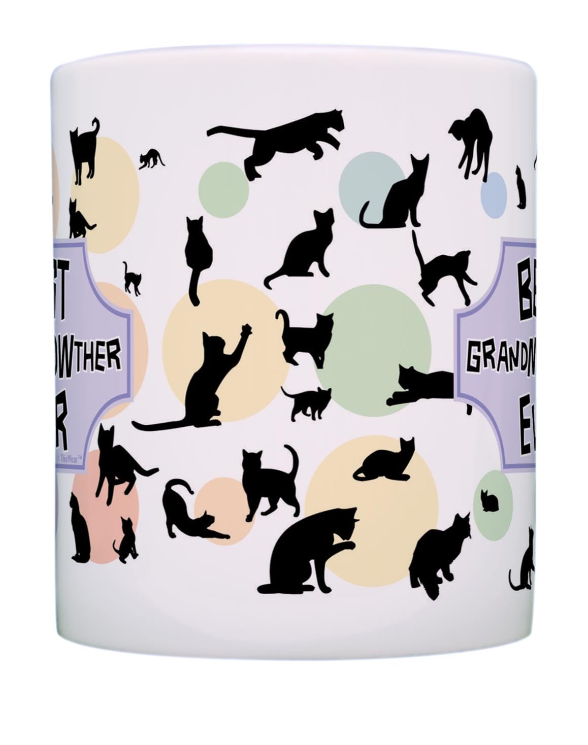ThisWear Cat Themed Gifts Best Grandmeowther Cat Cup Cat Related Gifts Cat Grandma Coffee Mug Tea Cup Multi