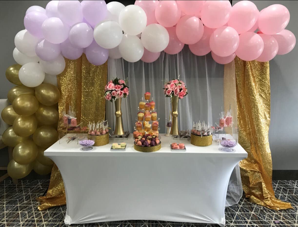 Your Chair Covers - 8 Ft Rectangular Fitted Spandex Tablecloths, Stretch Elastic Table Cover For Long Patio, Party, Birthday, Ve