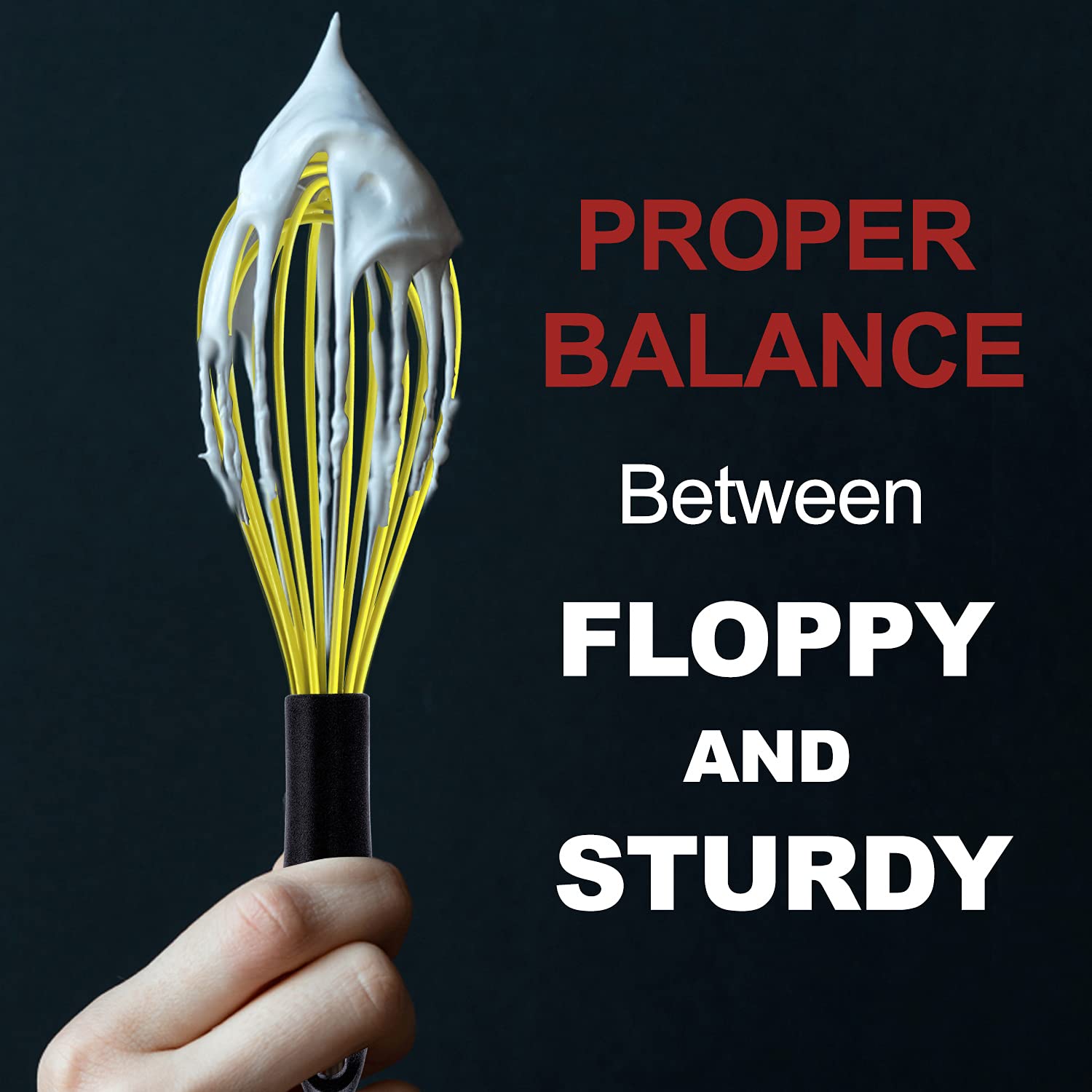 Anaeat Silicone Whisk, Thick Stainless Steel Wire Inner Heat Resistant - Kitchen Whisks For Non-Stick Cookware, Balloon Egg Beat