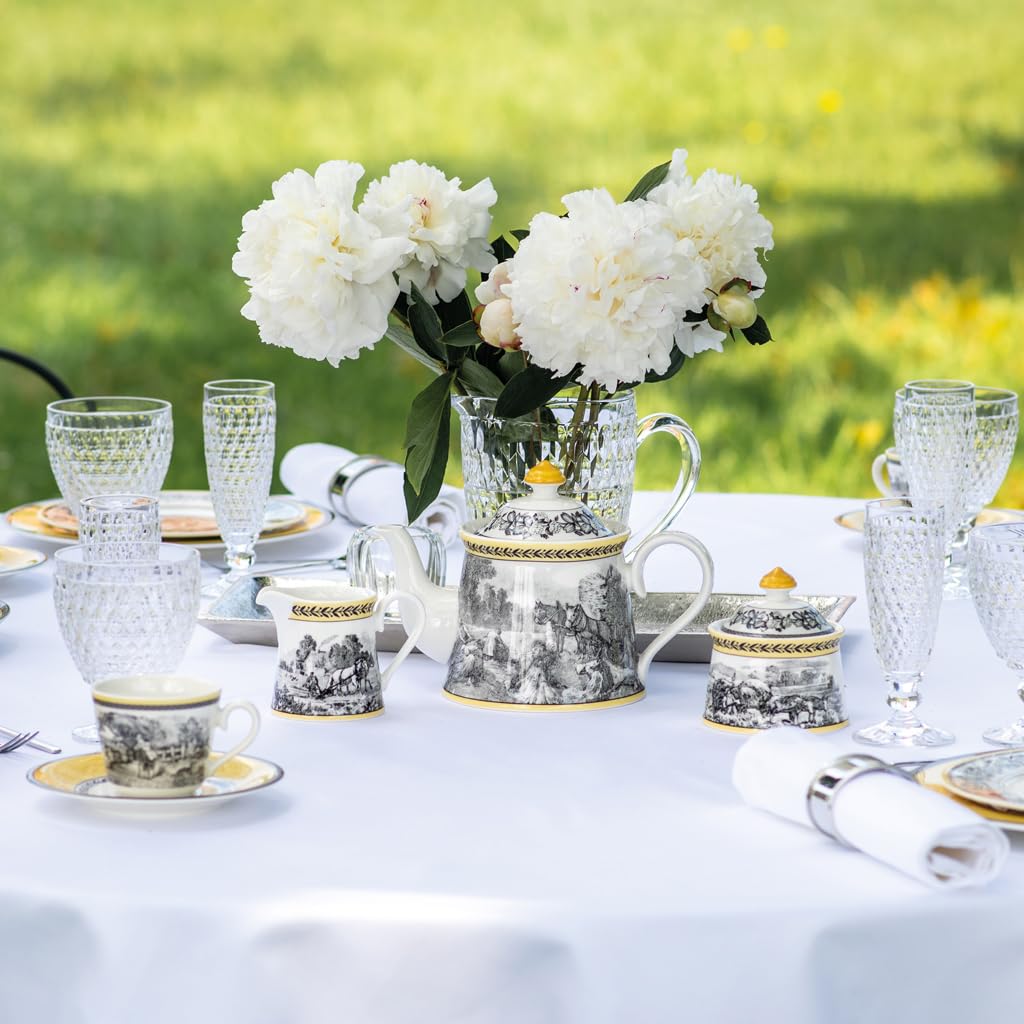 Villeroy & Boch Audun Ferme Creamer, 300 Ml, Height: 8.6 Cm, Premium Porcelain, White/Multicolour, 0.30 Litre