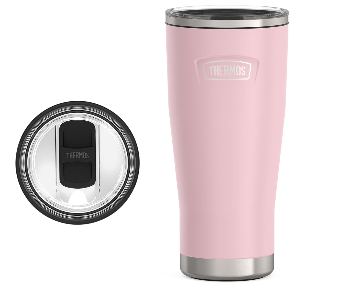 Thermos Icon Series Stainless Steel Cold Tumbler With Slide Lock, 24 Ounce, Sunset Pink