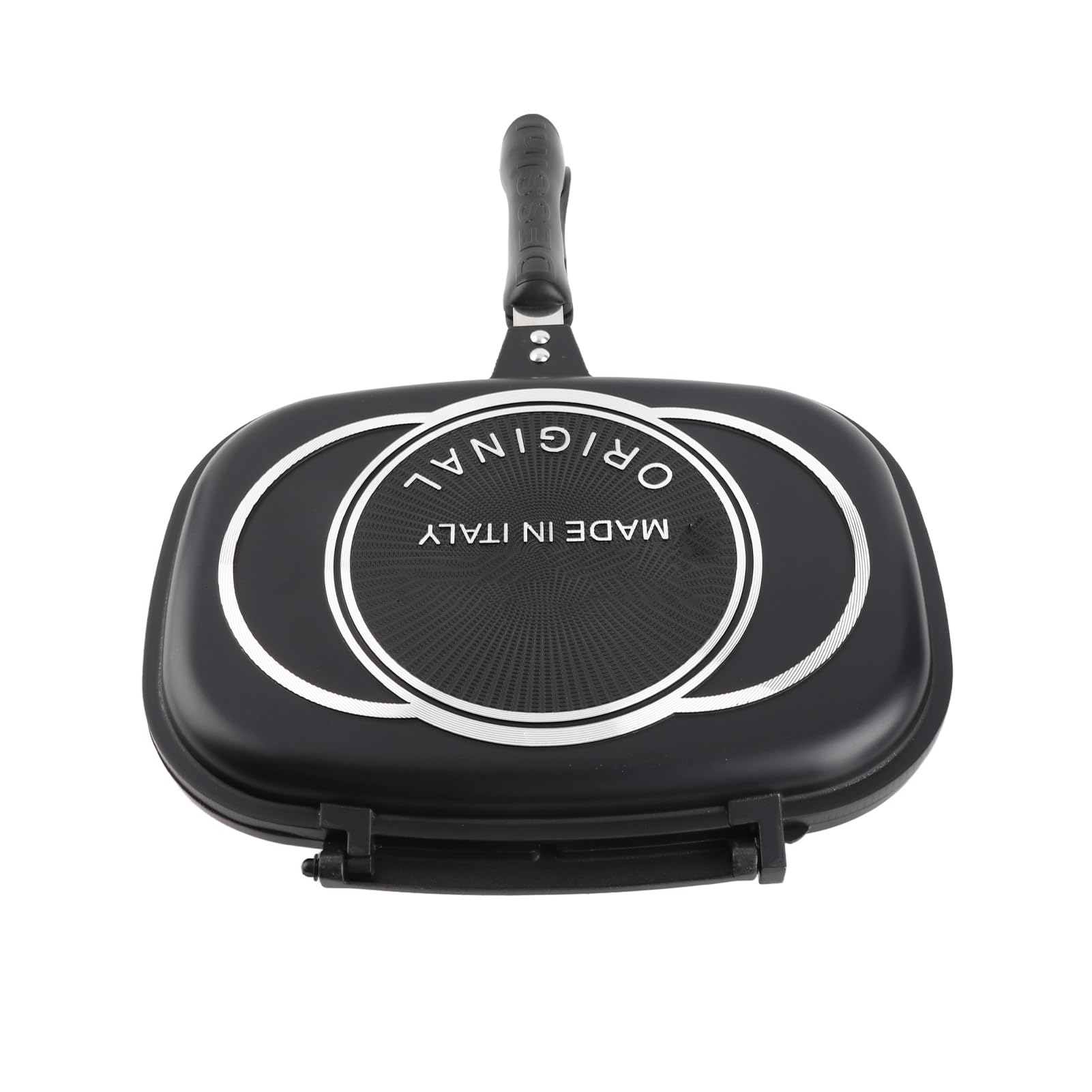 Dioche Portable doublesided frying pan, 32cm, aluminum alloy, nonscorching design, multifunctional kitchen frying pan, food n
