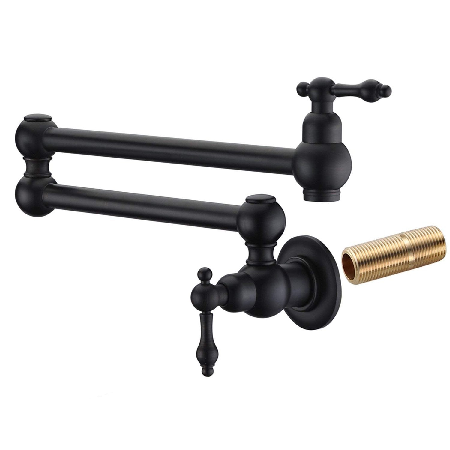 Sumerain Bronze Pot Filler Faucet Wall Mount Oil Rubbed Bronze,Dual Swing Joints and 24 Extension